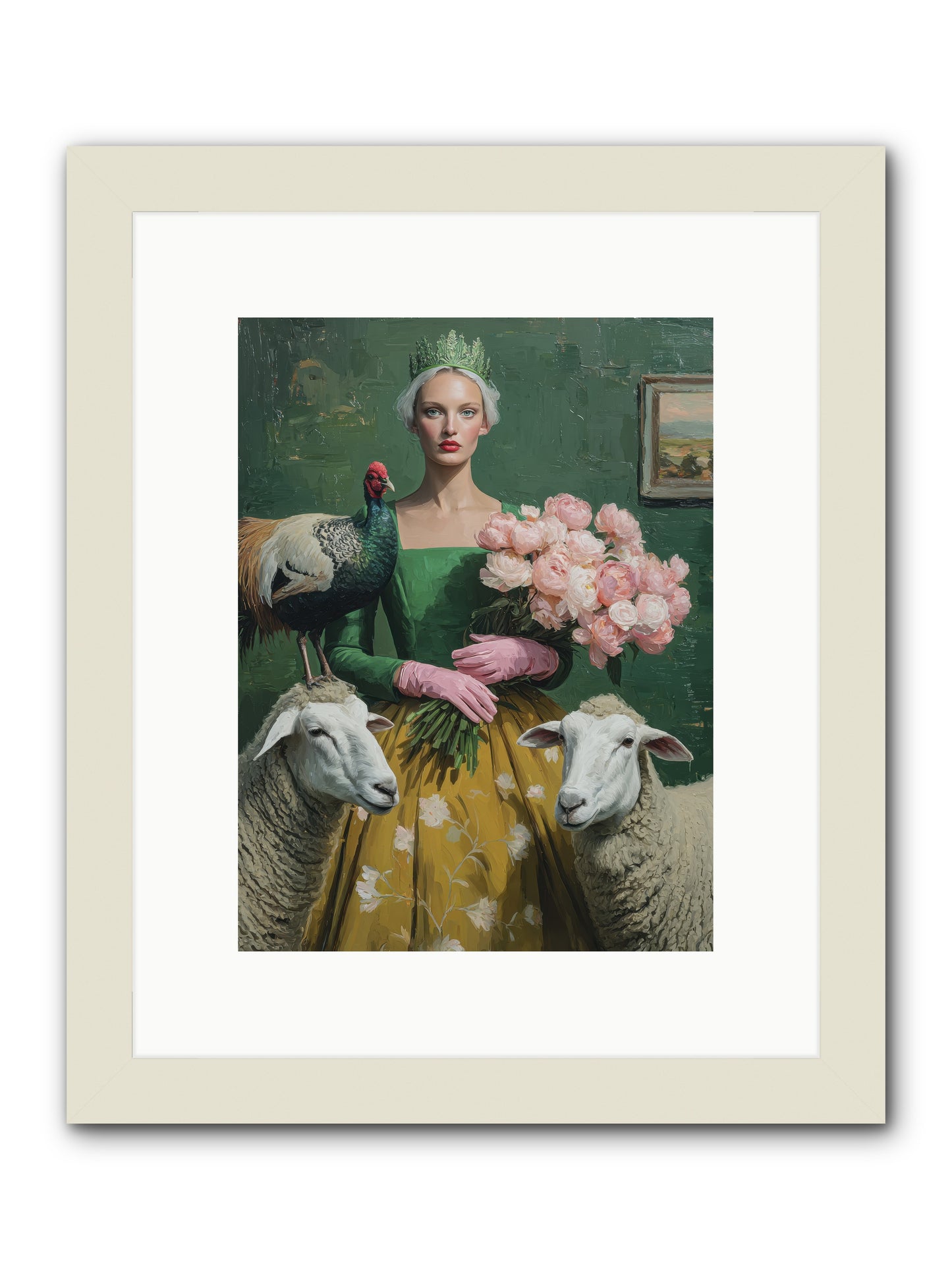 Darling of the Verdant Hollow-REZ -- Framed Print - White 9x12