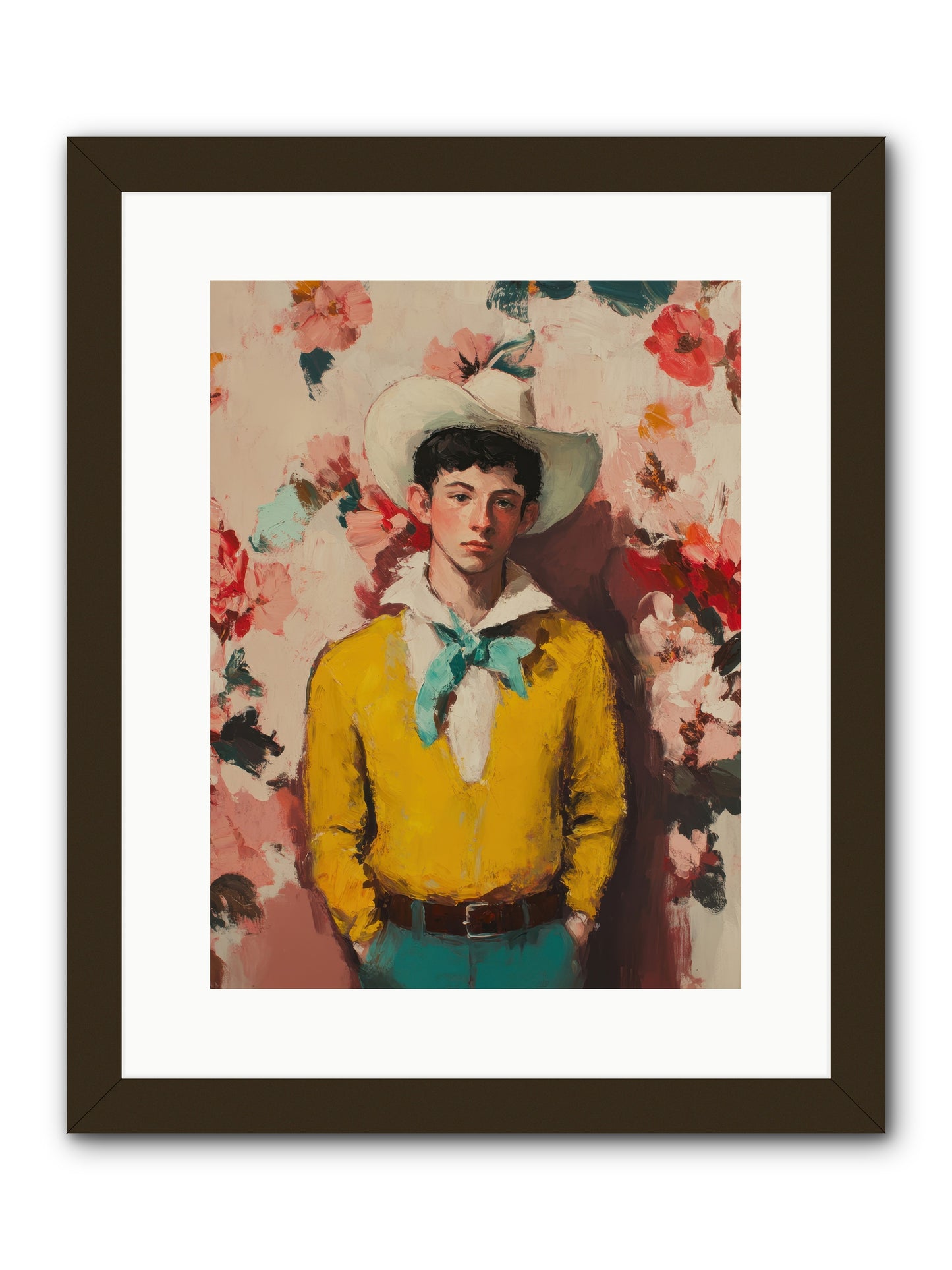 Dashing Vaquero -- Framed Print - Black 12x16