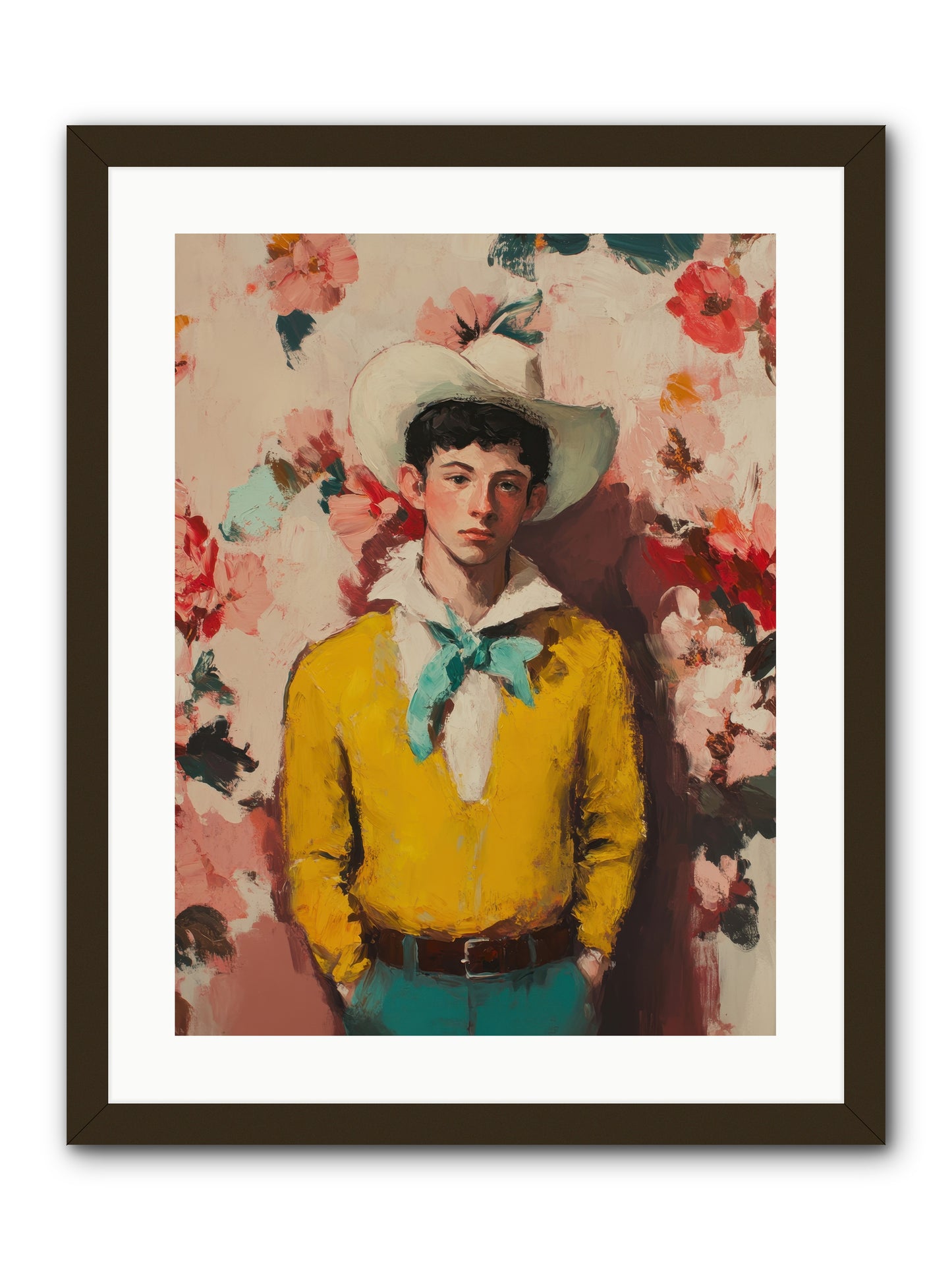 Dashing Vaquero -- Framed Print - Black 18x24
