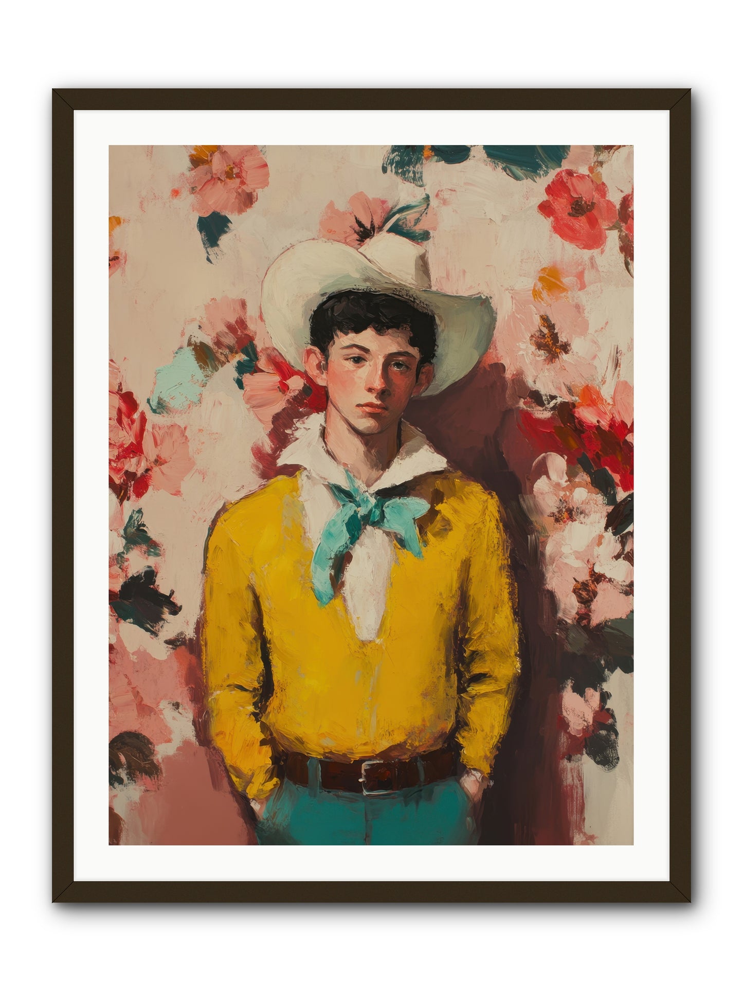 Dashing Vaquero -- Framed Print - Black 30x40