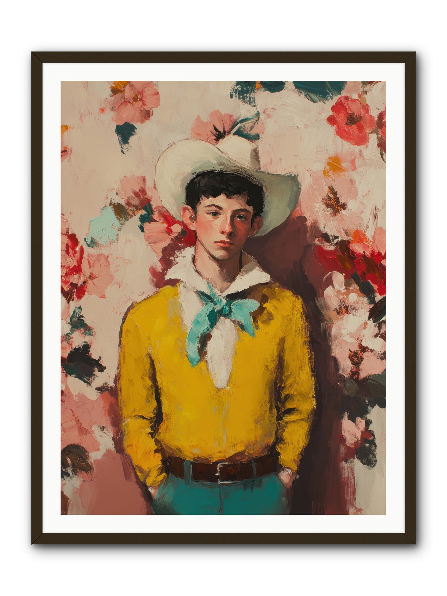 Dashing Vaquero -- Framed Print - Black 36x48