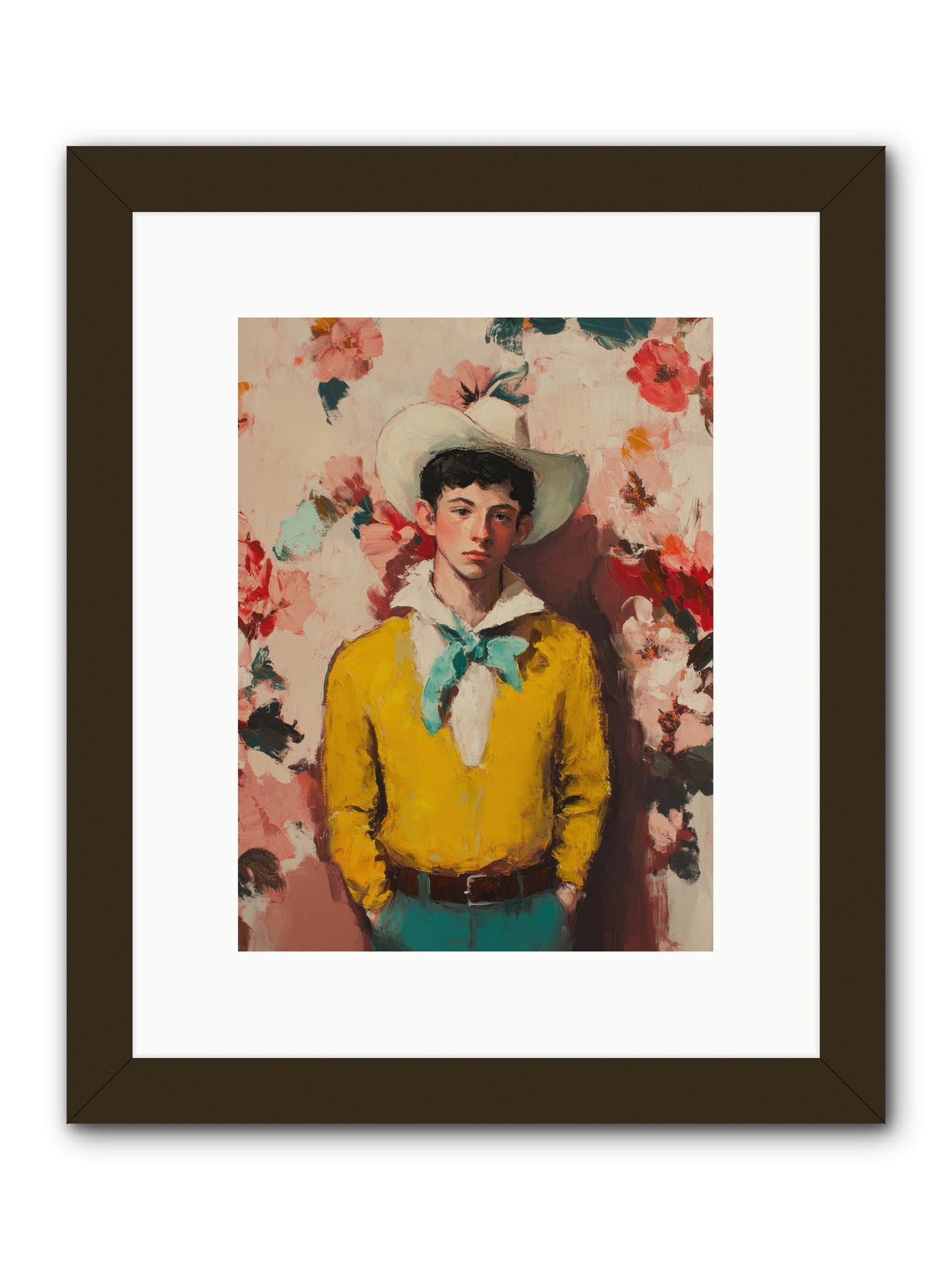 Dashing Vaquero -- Framed Print - Black 9x12