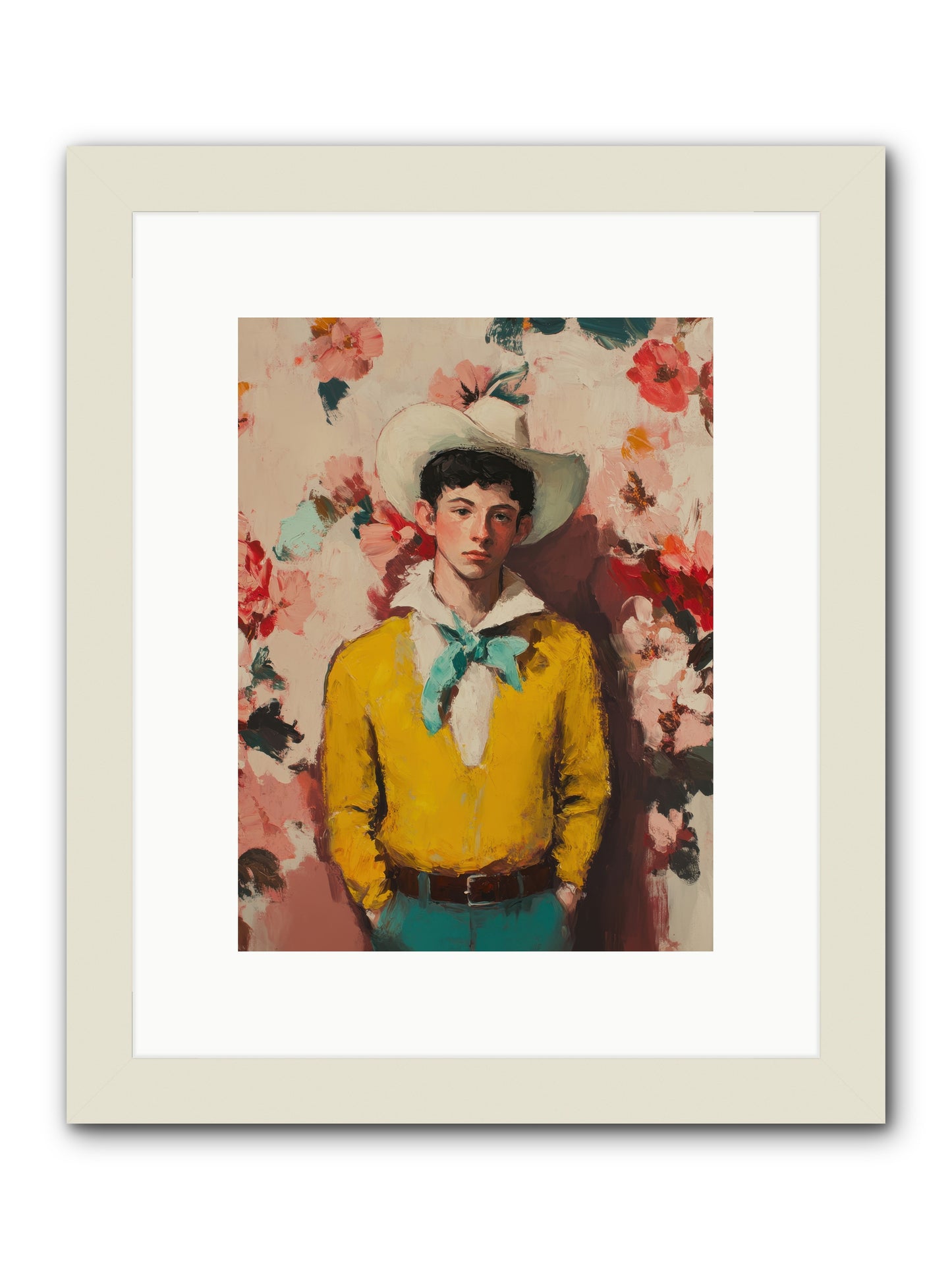 Dashing Vaquero -- Framed Print - White 9x12