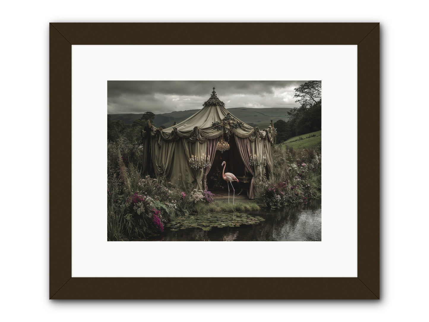 Days Measured in Petals -- Framed Print - Black 12x9