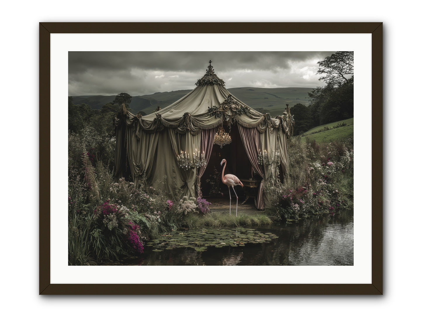 Days Measured in Petals -- Framed Print - Black 32x24