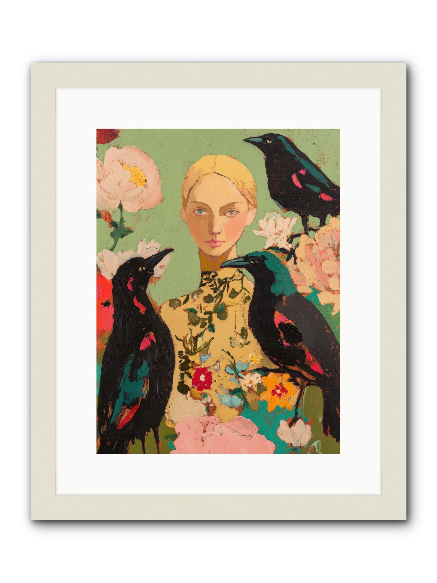 Dazzle Charade-REZ -- Framed Print - White 12x16