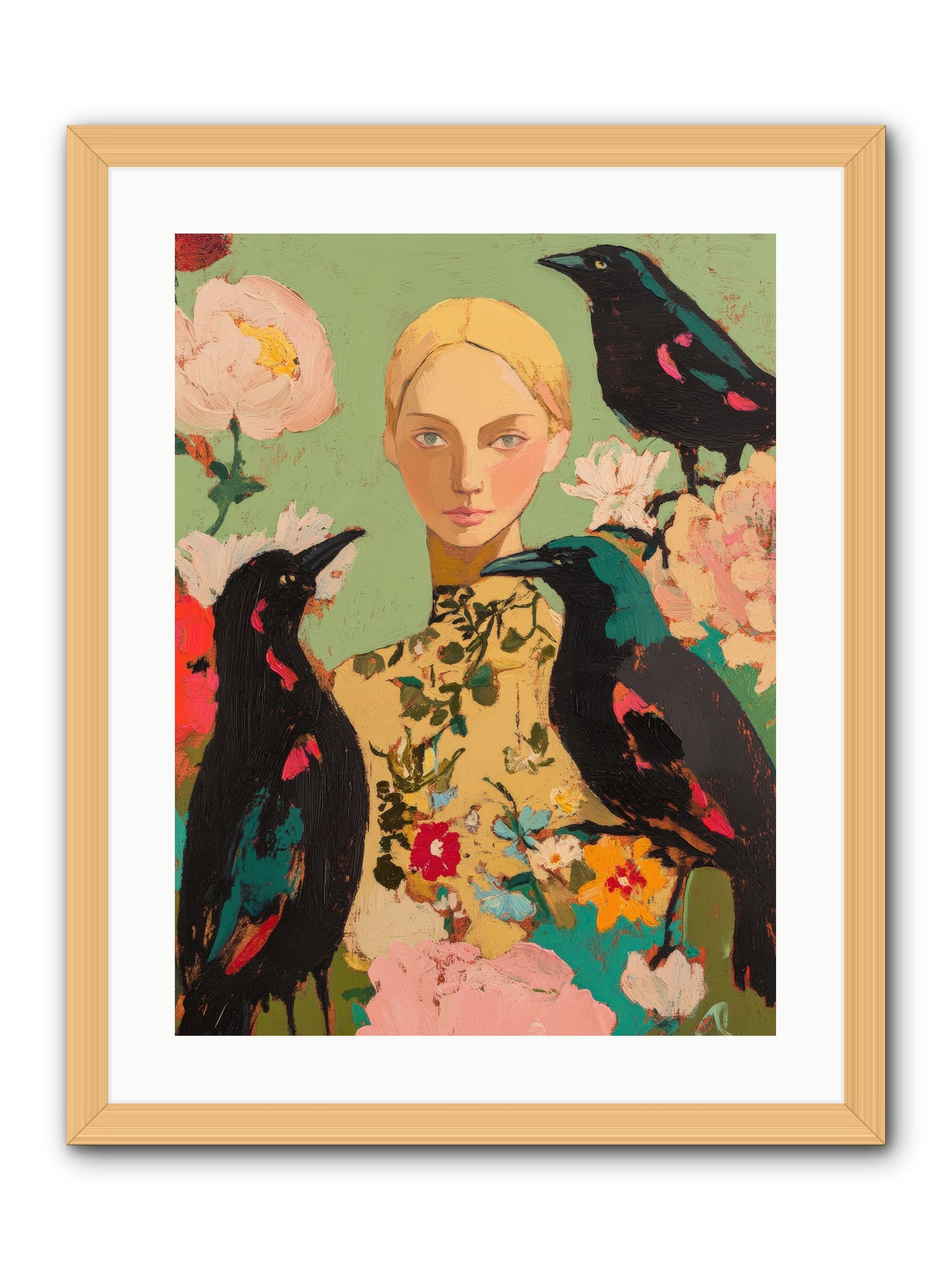 Dazzle Charade-REZ -- Framed Print - Natural 18x24