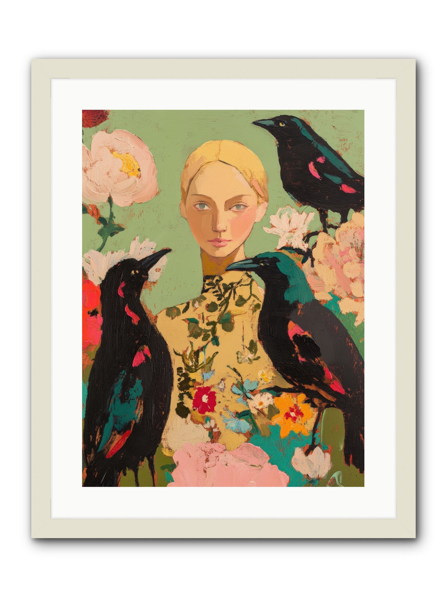 Dazzle Charade-REZ -- Framed Print - White 18x24