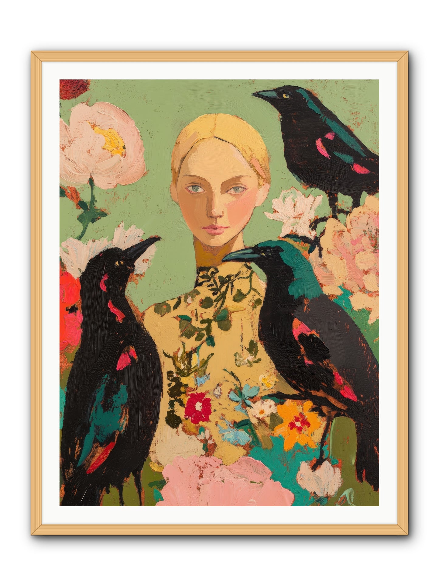 Dazzle Charade-REZ -- Framed Print - Natural 36x48