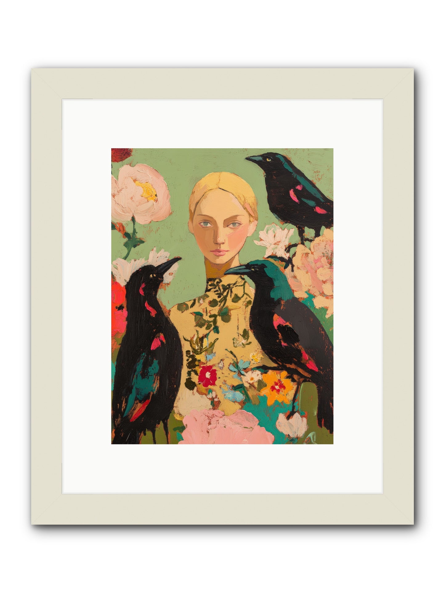 Dazzle Charade-REZ -- Framed Print - White 9x12