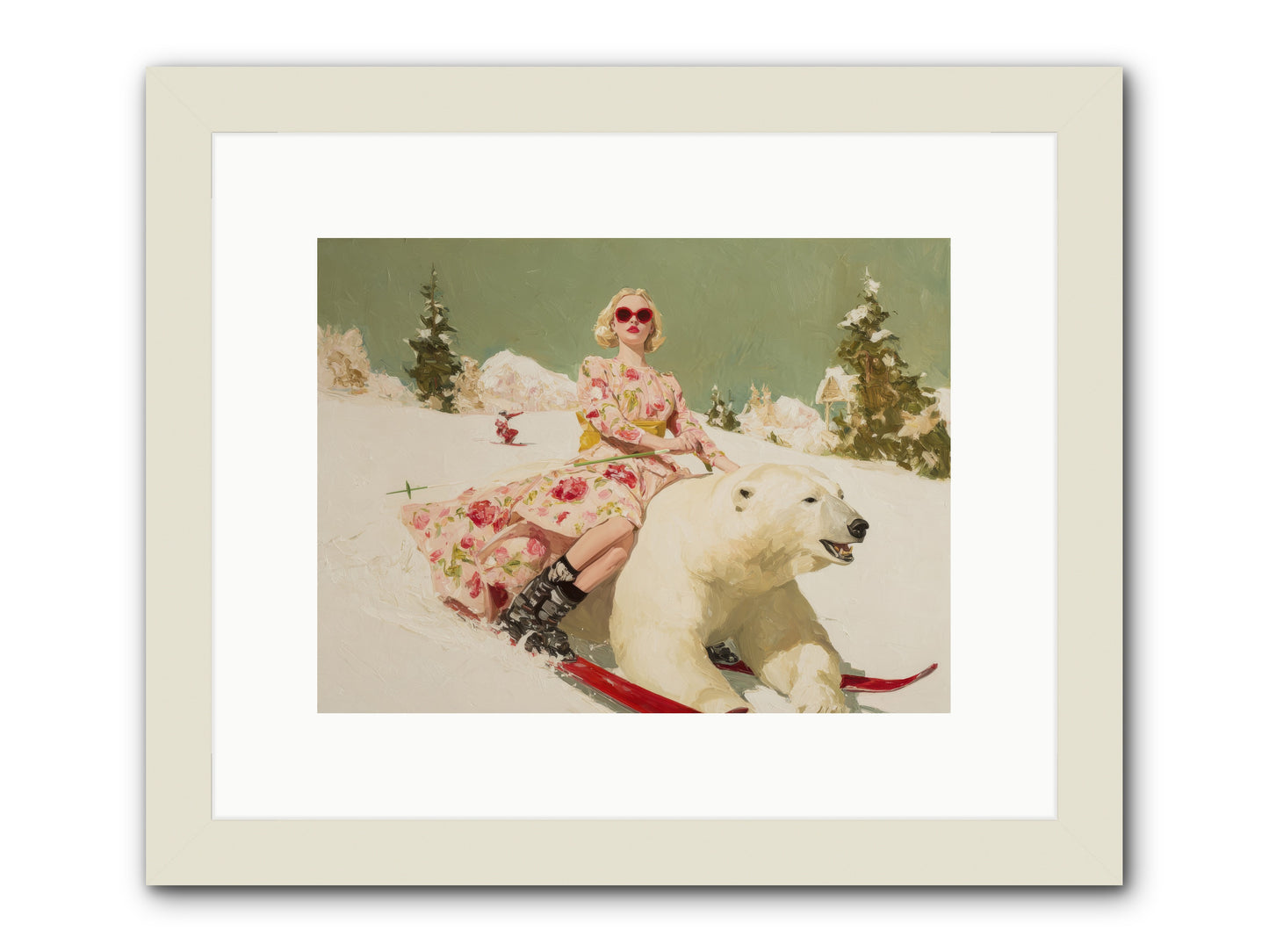 December’s Gilded Edge-REZ -- Framed Print - White 12x9