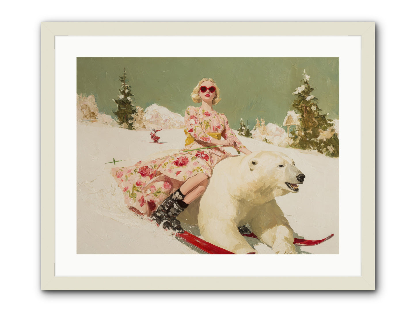 December’s Gilded Edge-REZ -- Framed Print - White 24x18