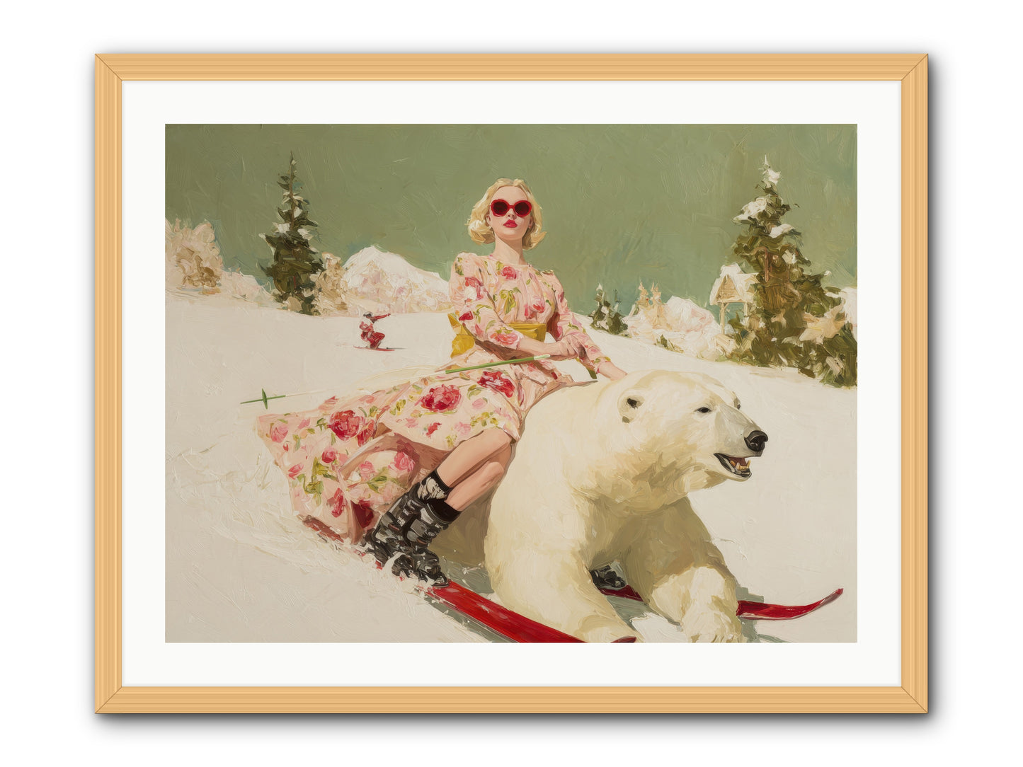 December’s Gilded Edge-REZ -- Framed Print - Natural 32x24