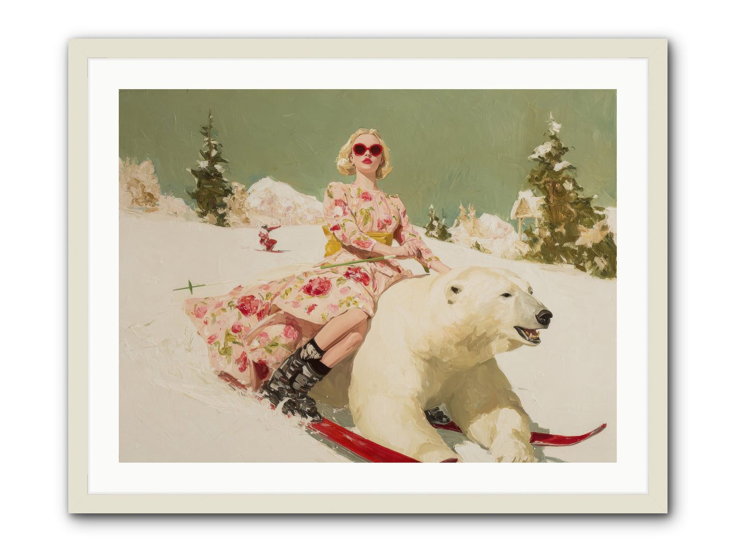 December’s Gilded Edge-REZ -- Framed Print - White 32x24