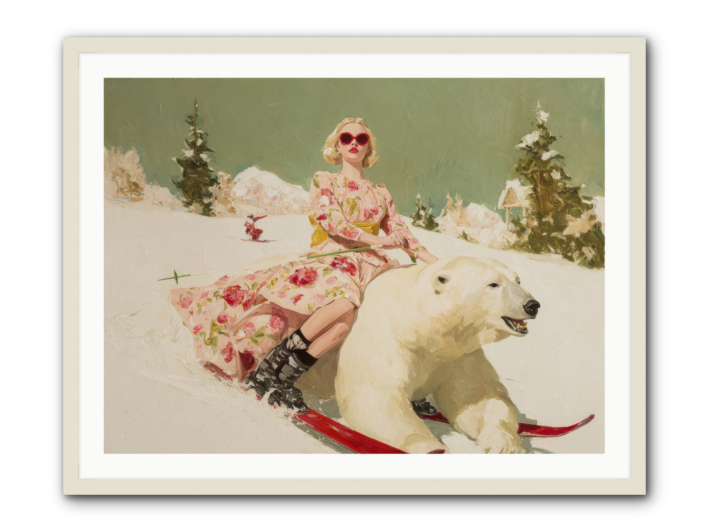 December’s Gilded Edge-REZ -- Framed Print - White 40x30