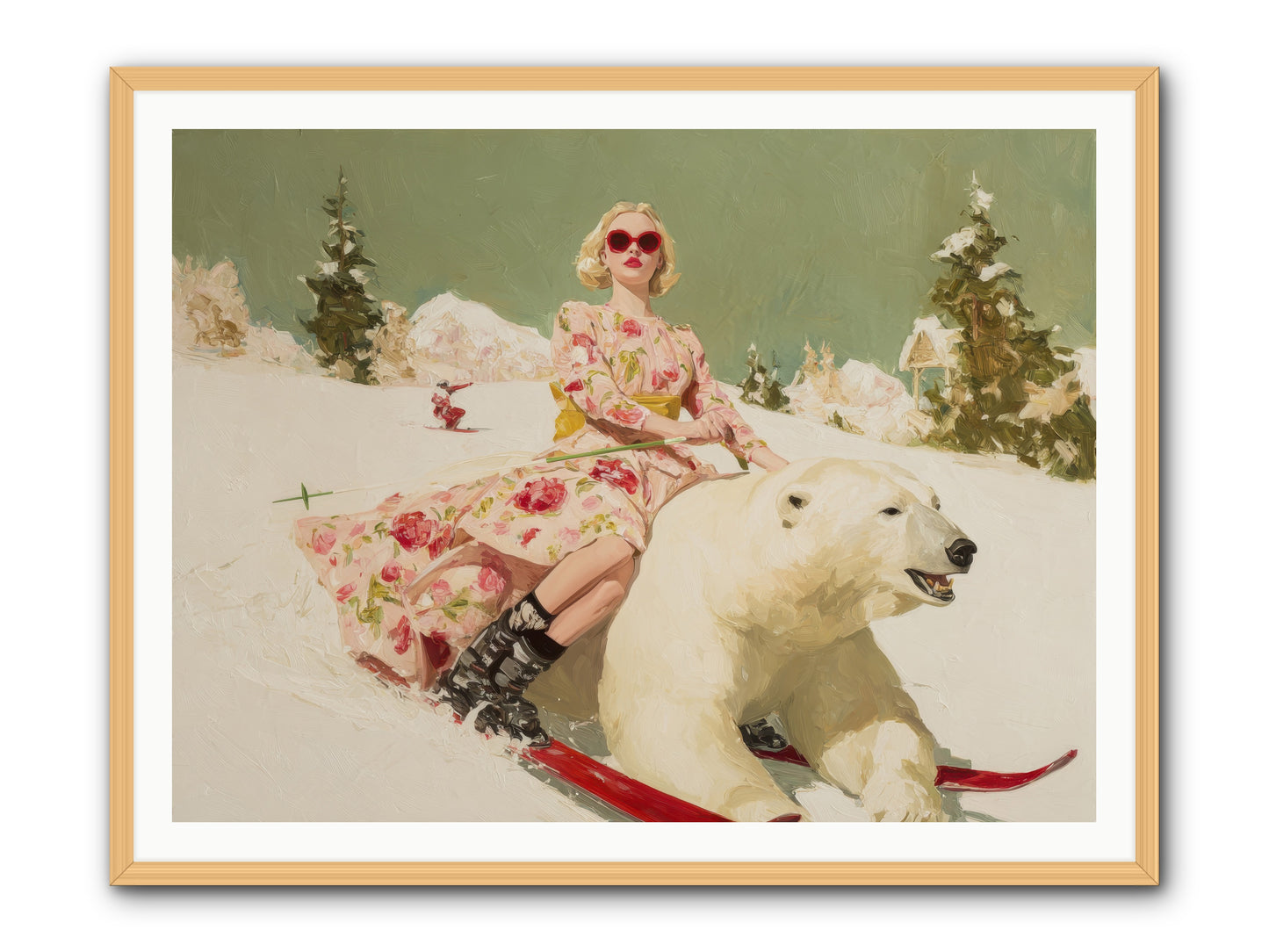 December’s Gilded Edge-REZ -- Framed Print - Natural 48x36