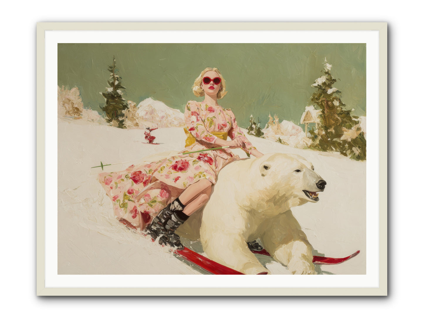 December’s Gilded Edge-REZ -- Framed Print - White 48x36