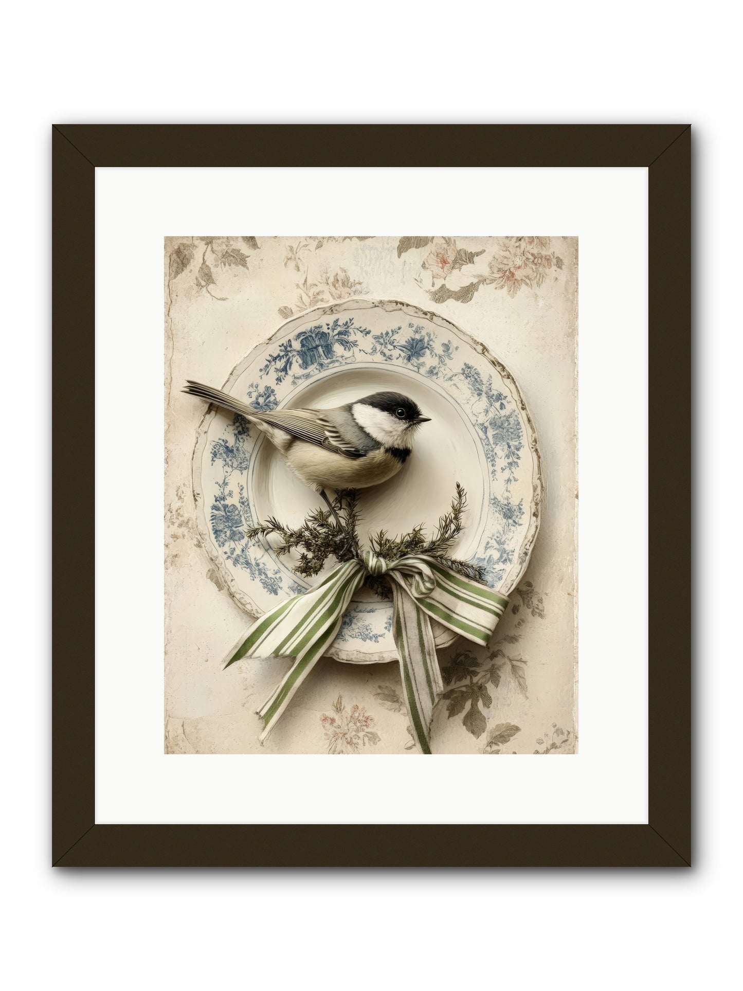 December's Dapper Guest -- Framed Print - Black 12x15