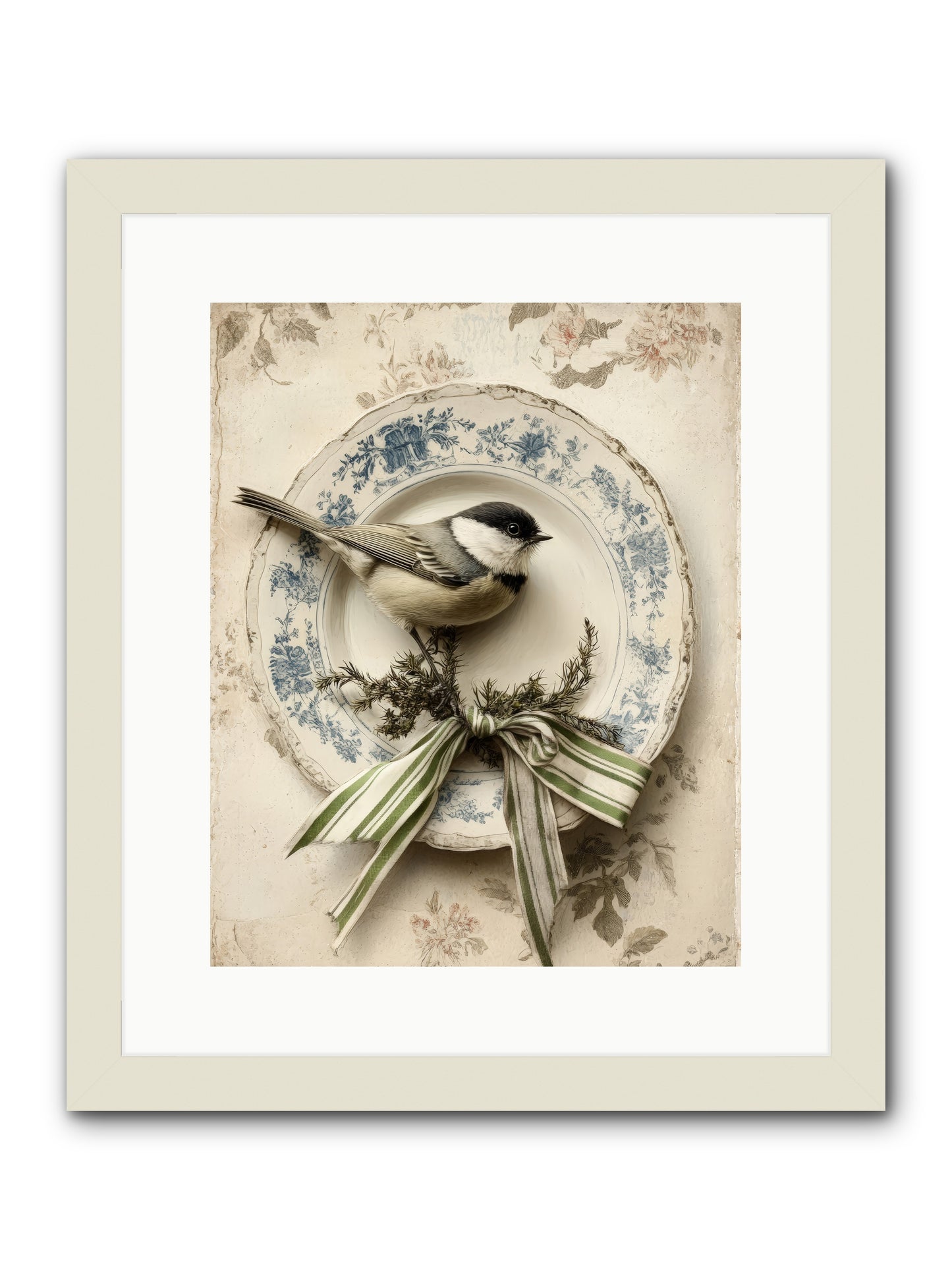 December's Dapper Guest -- Framed Print - White 12x15
