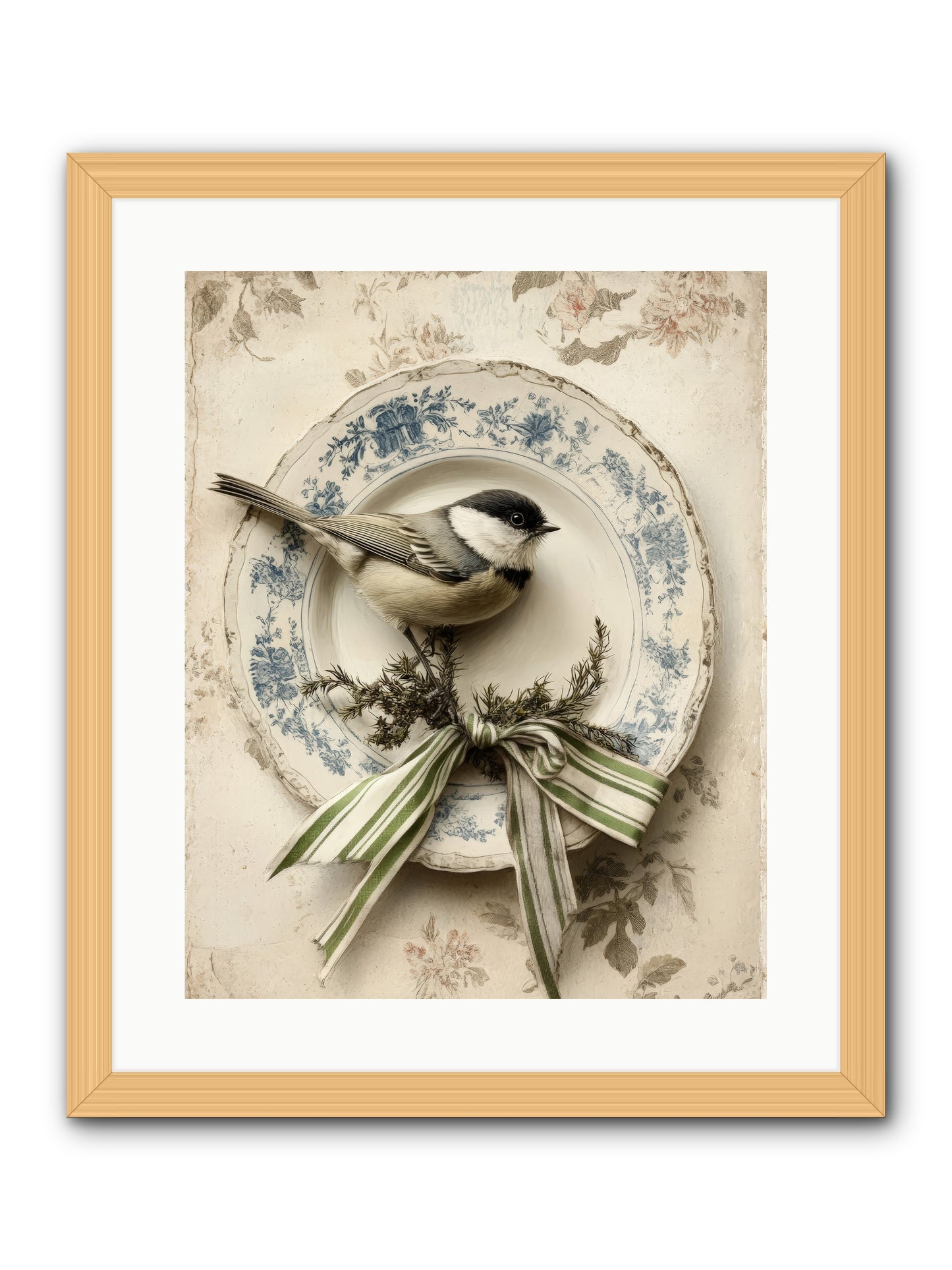December's Dapper Guest -- Framed Print - Natural 16x20