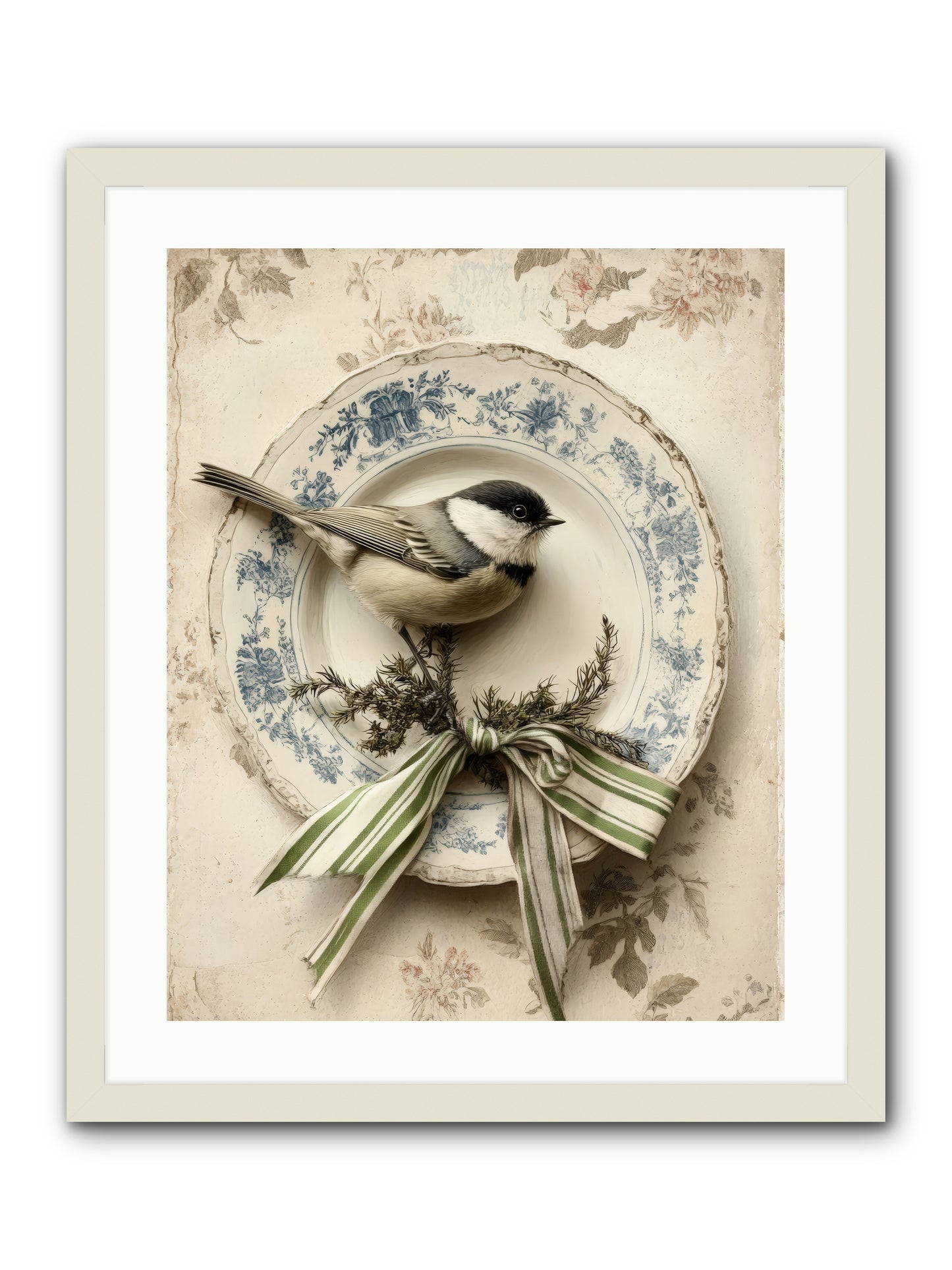December's Dapper Guest -- Framed Print - White 20x25