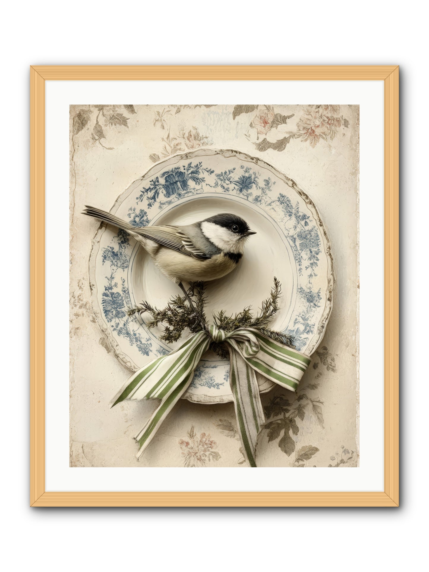 December's Dapper Guest -- Framed Print - Natural 24x30