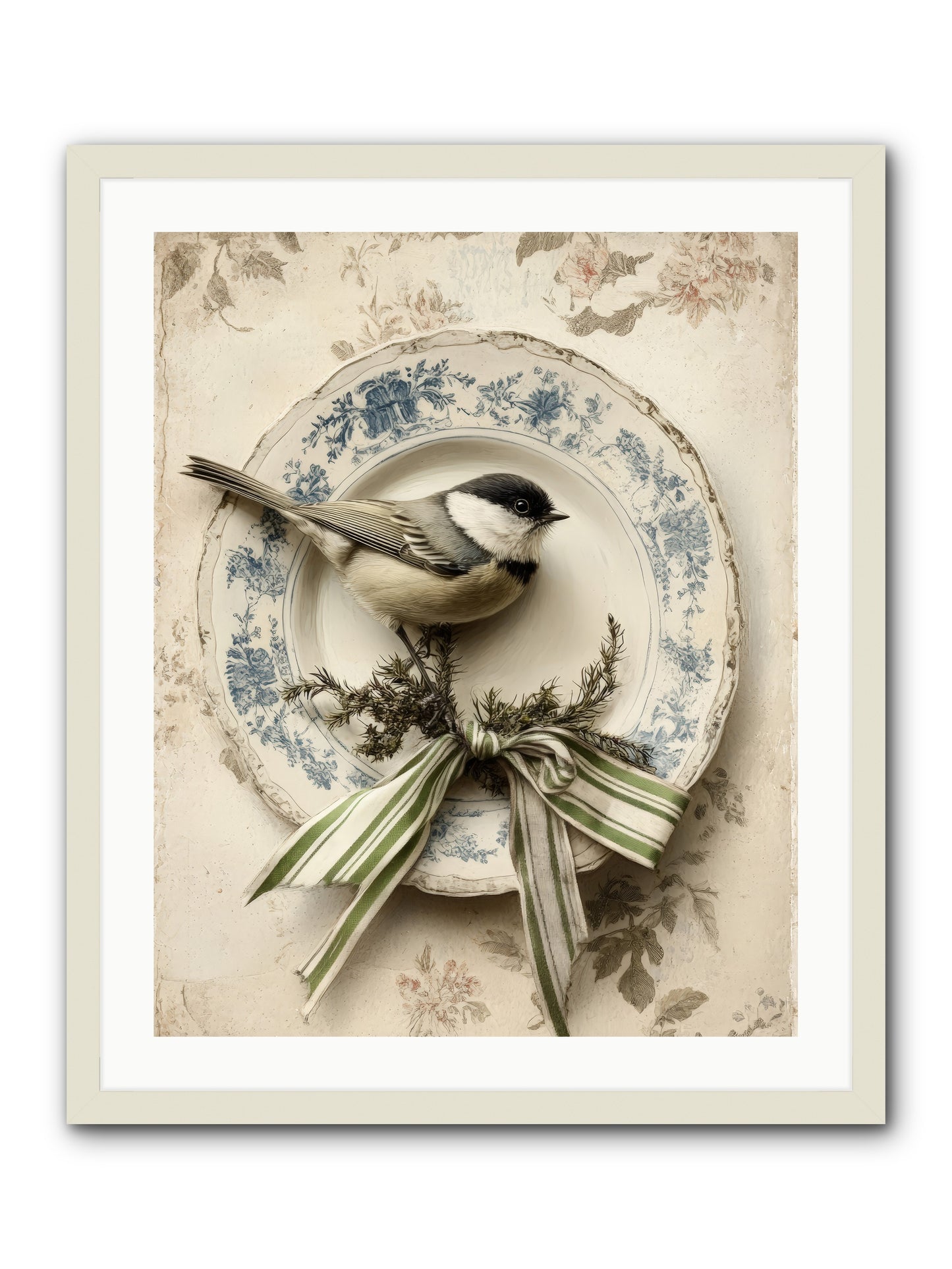December's Dapper Guest -- Framed Print - White 24x30