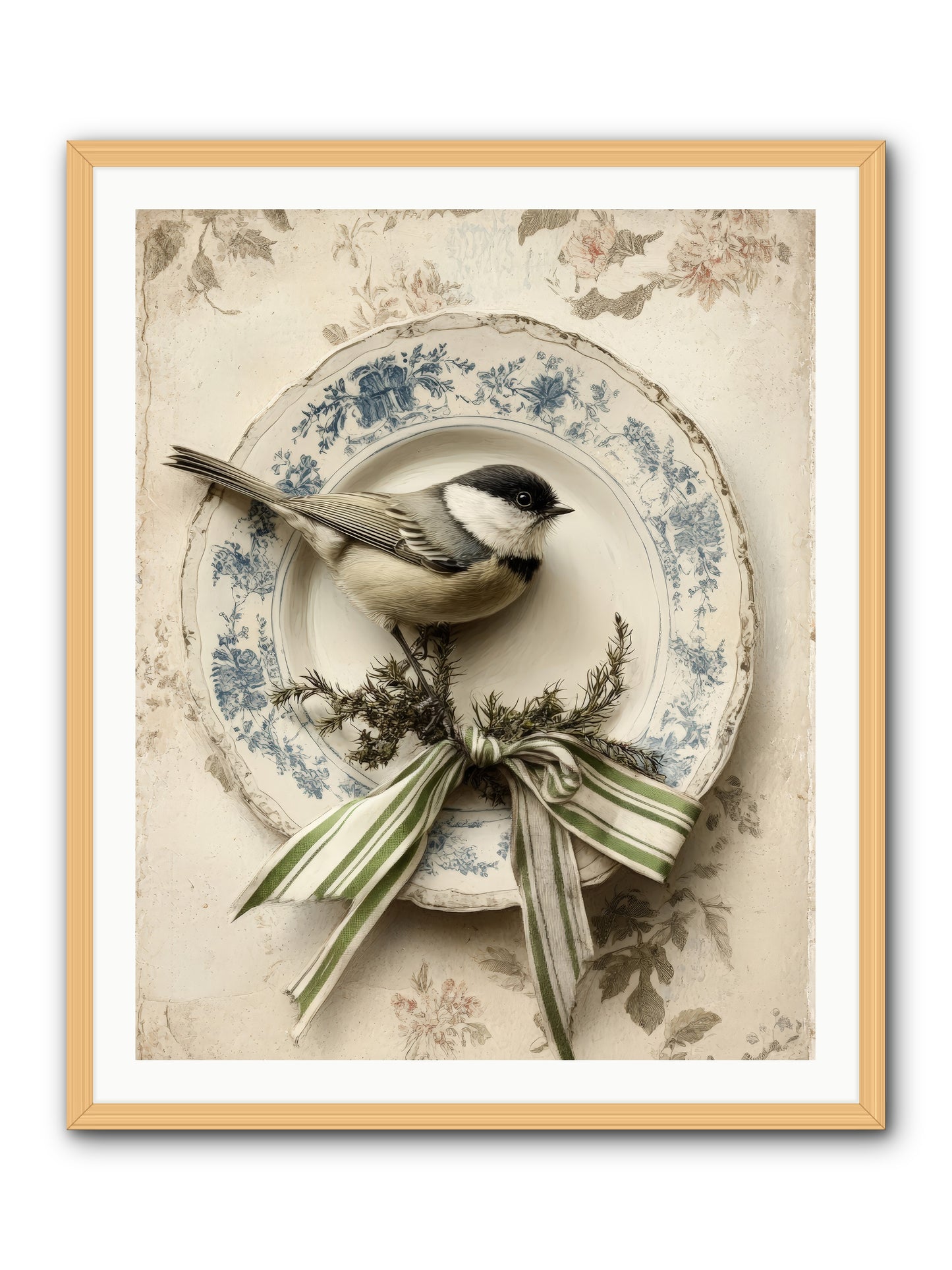 December's Dapper Guest -- Framed Print - Natural 32x40