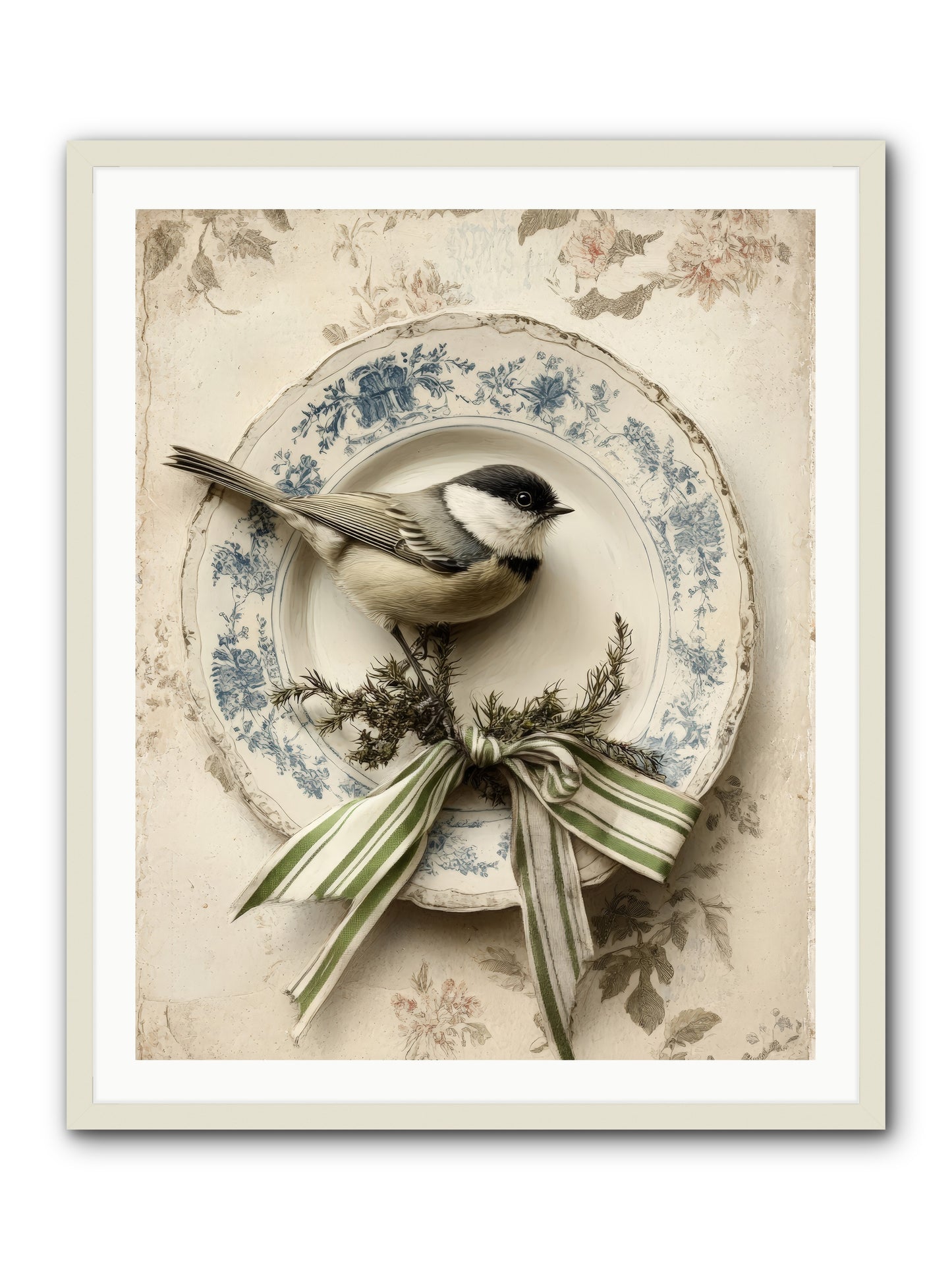 December's Dapper Guest -- Framed Print - White 32x40