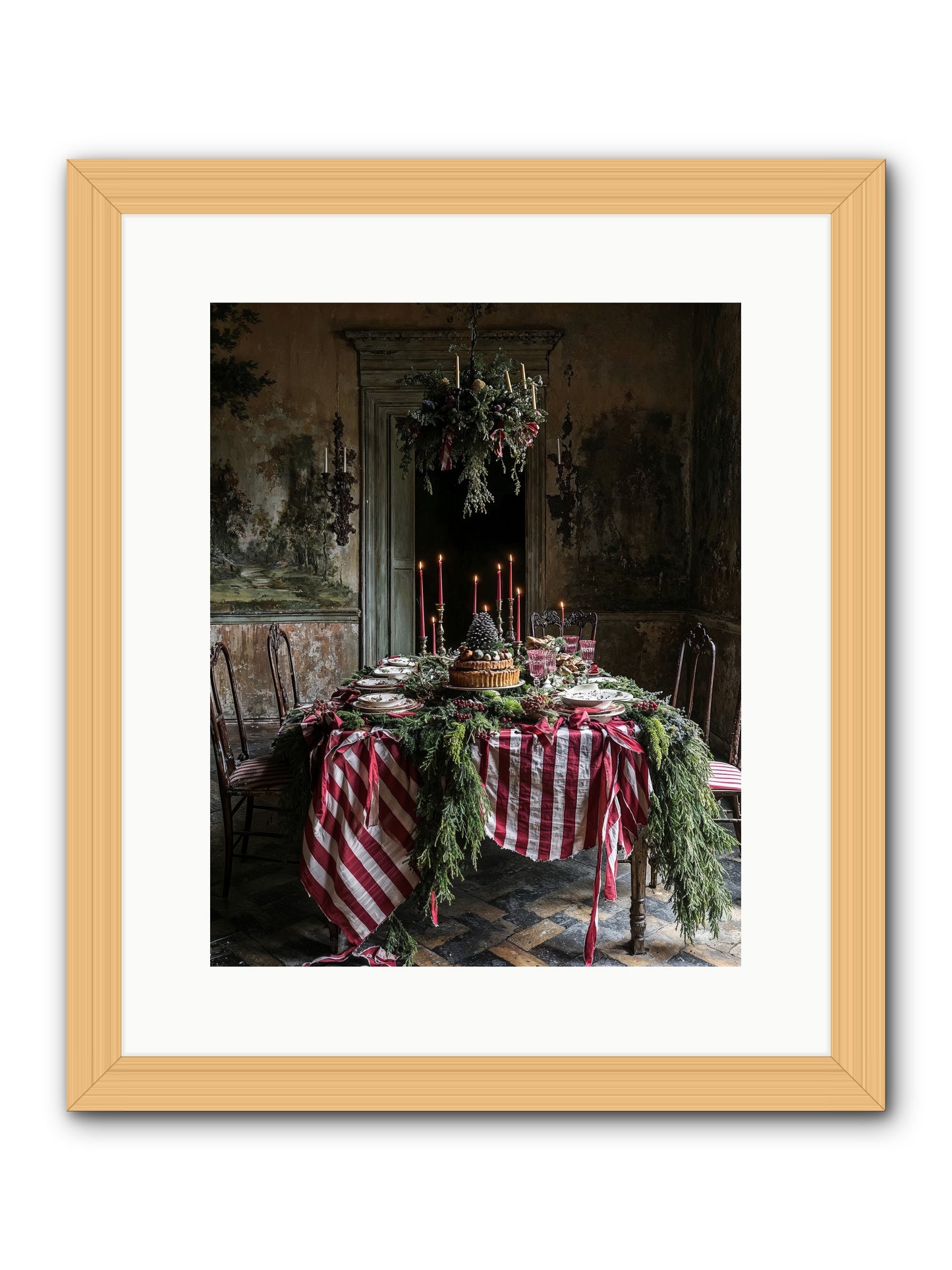 December's Grand Soirée -- Framed Print - Natural 12x15
