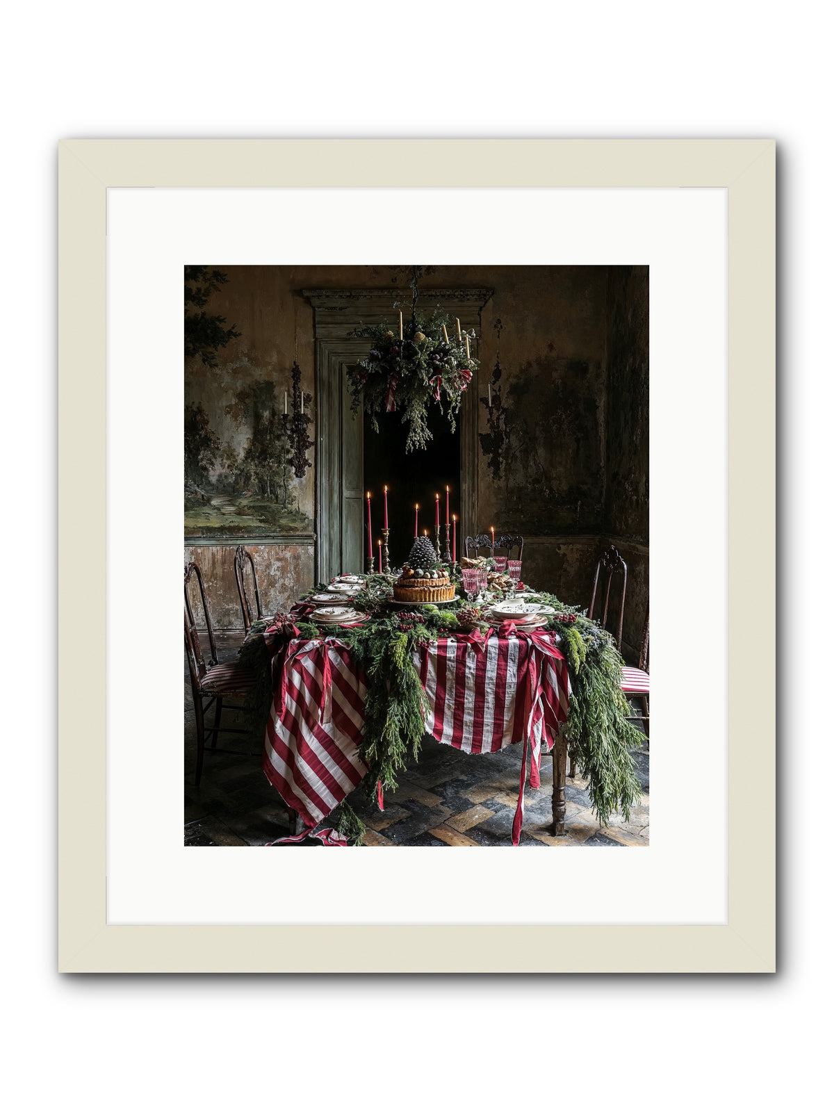 December's Grand Soirée -- Framed Print - White 12x15