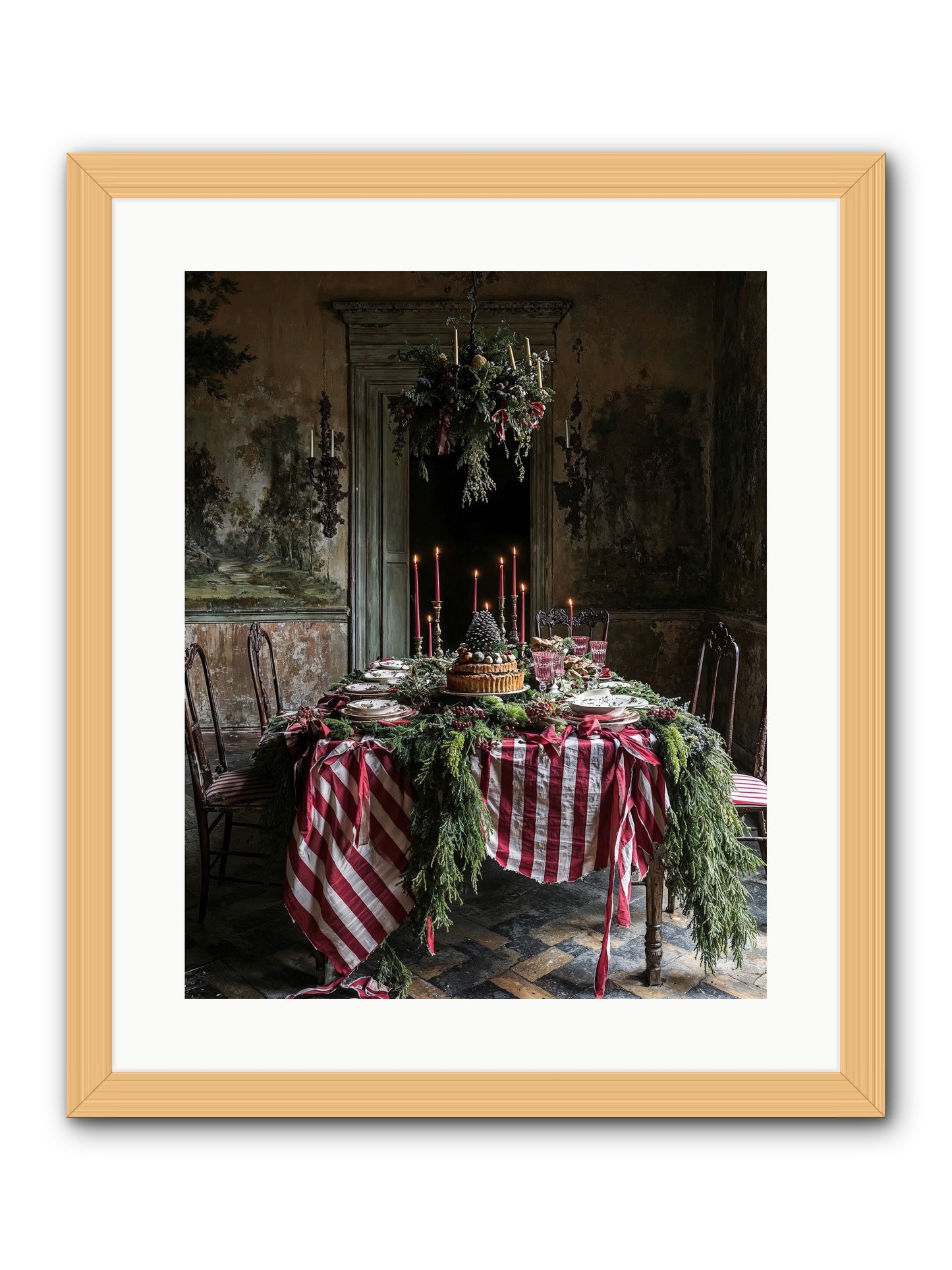 December's Grand Soirée -- Framed Print - Natural 16x20