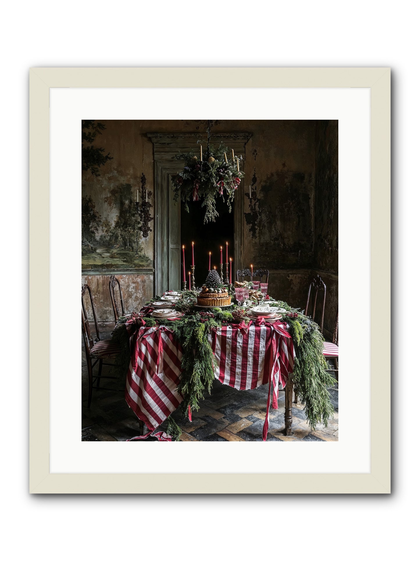 December's Grand Soirée -- Framed Print - White 16x20