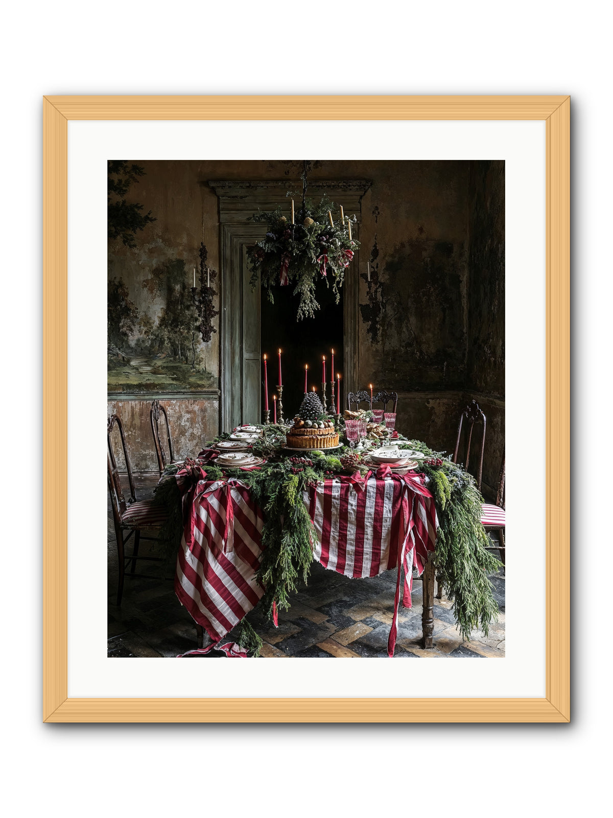 December's Grand Soirée -- Framed Print - Natural 20x25