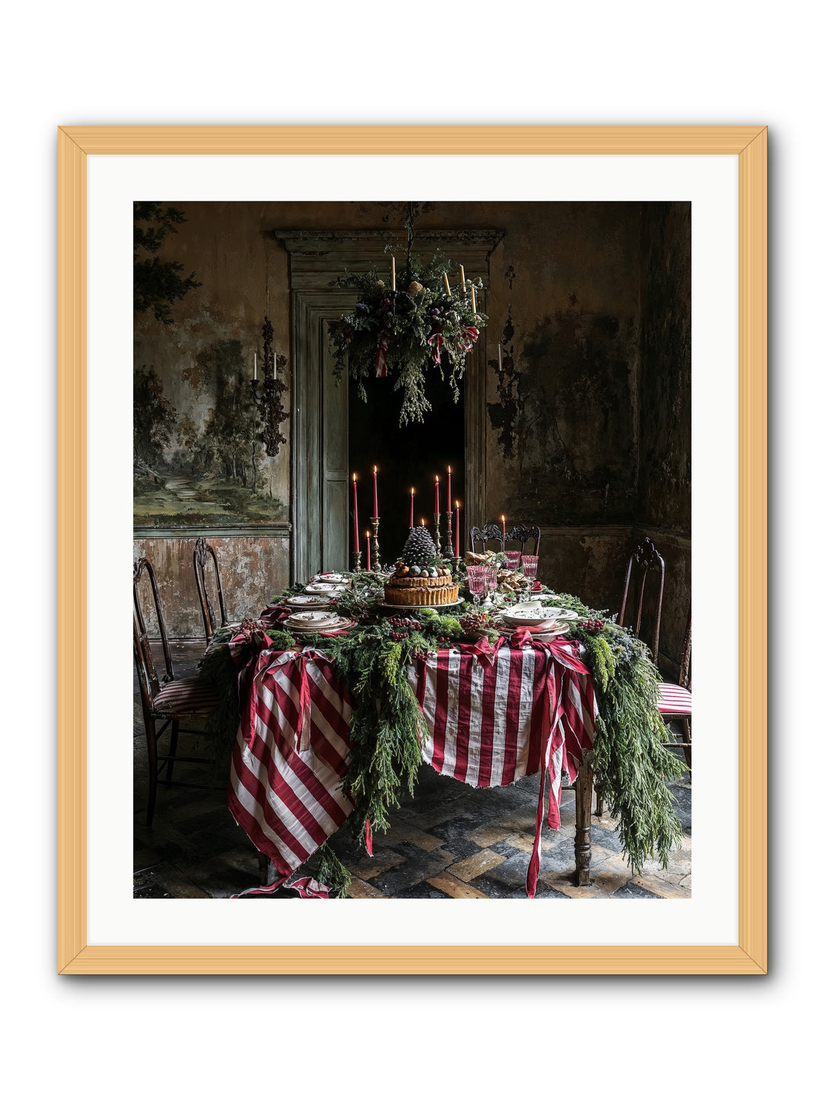 December's Grand Soirée -- Framed Print - Natural 24x30