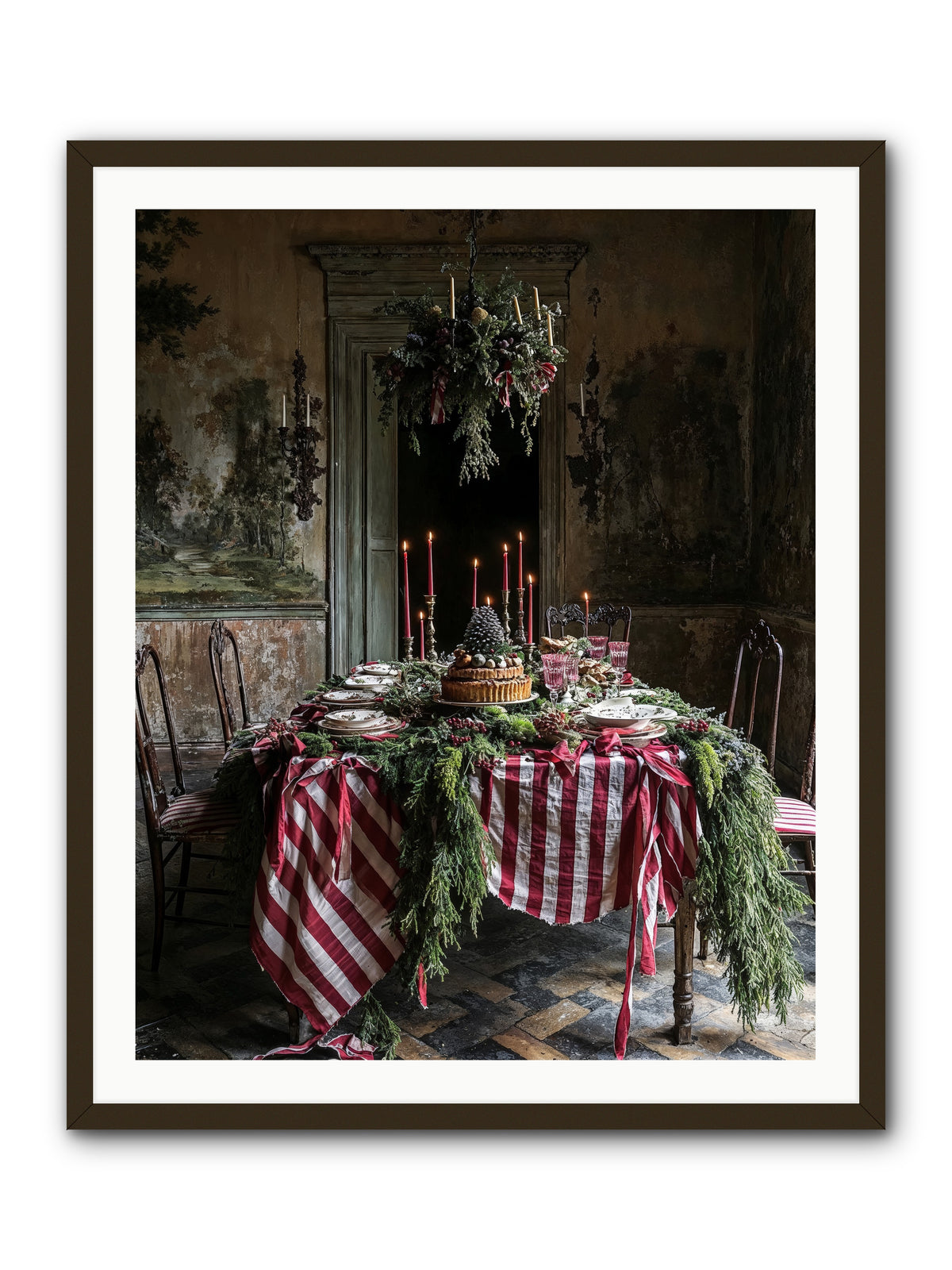December's Grand Soirée -- Framed Print - Black 32x40