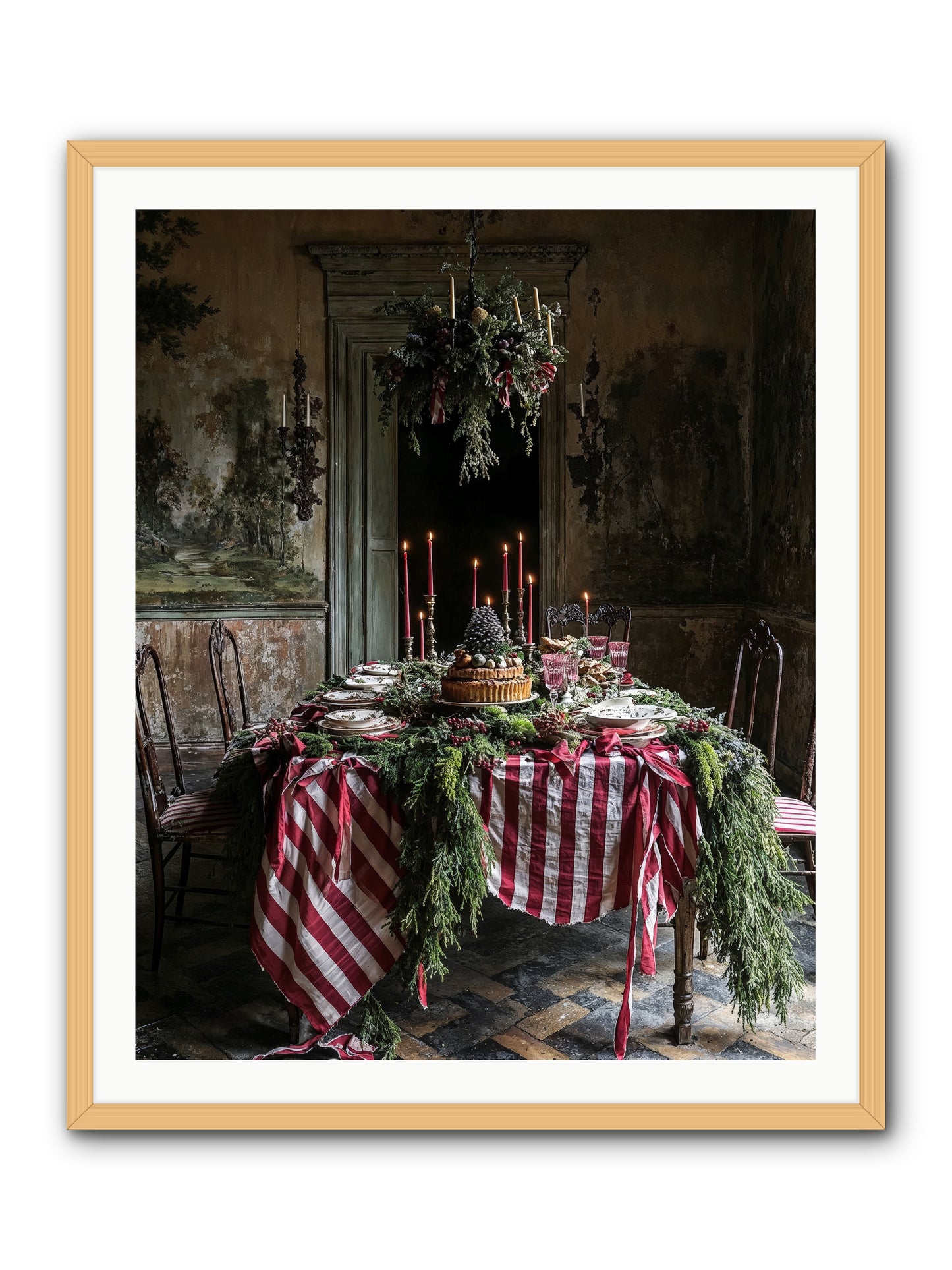 December's Grand Soirée -- Framed Print - Natural 32x40