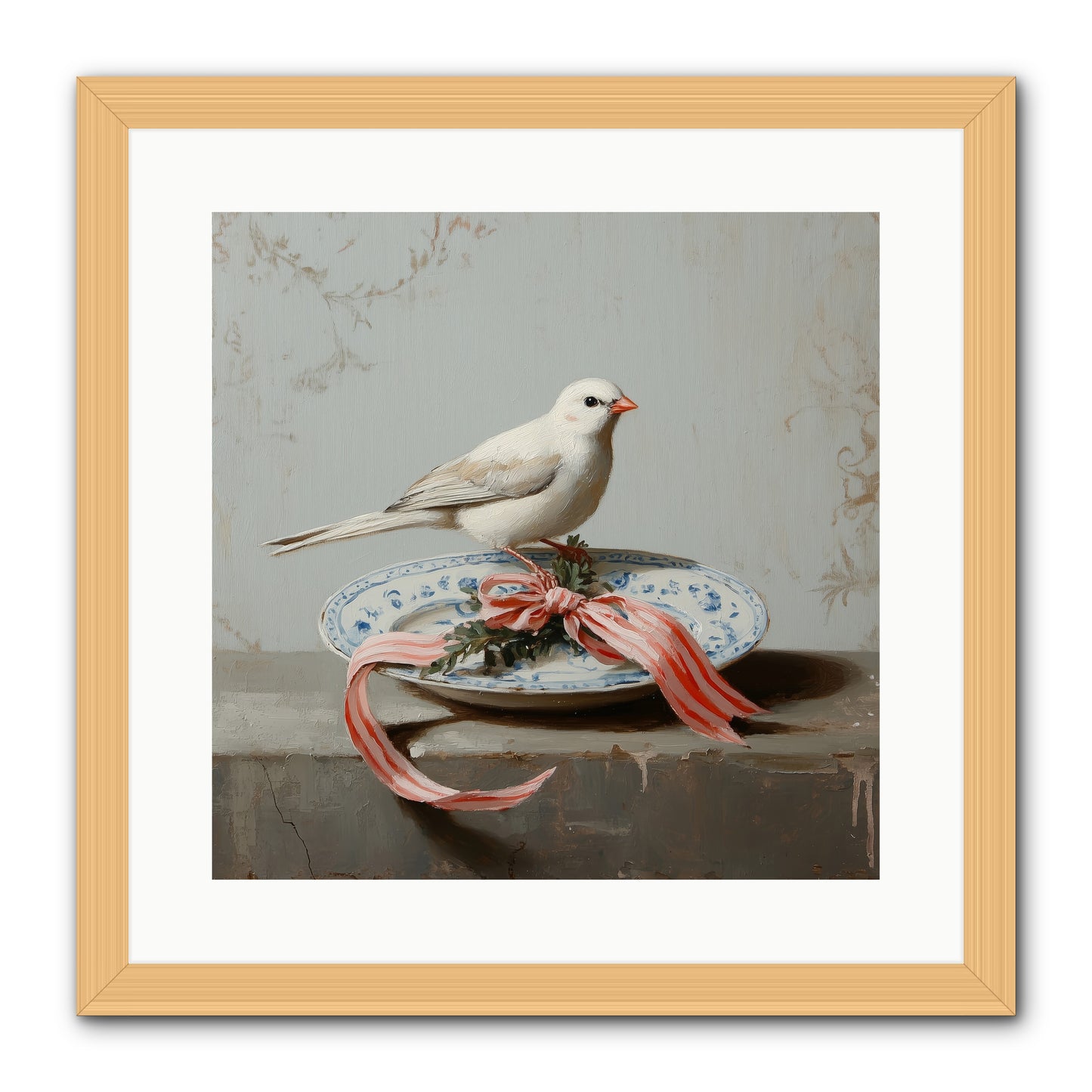December's Sweet Melody -- Framed Print - Natural 16x16