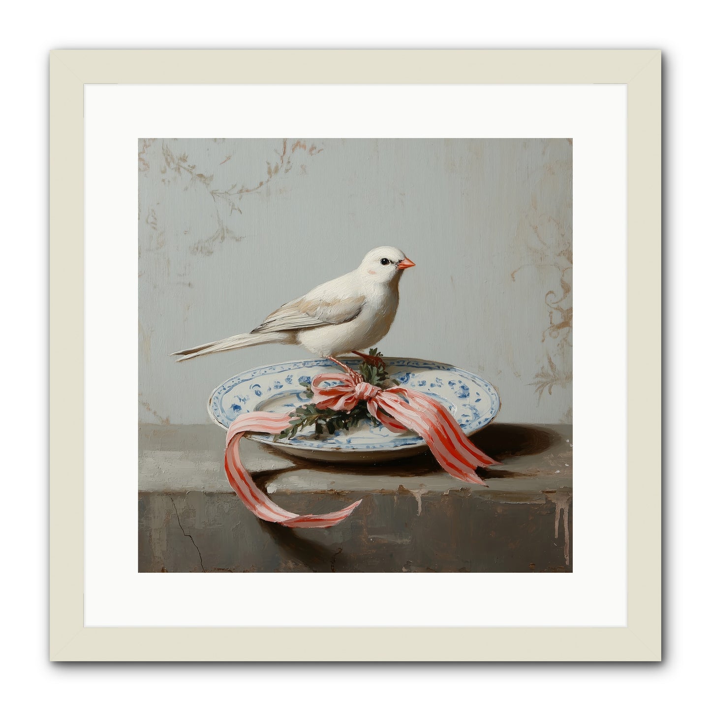 December's Sweet Melody -- Framed Print - White 16x16