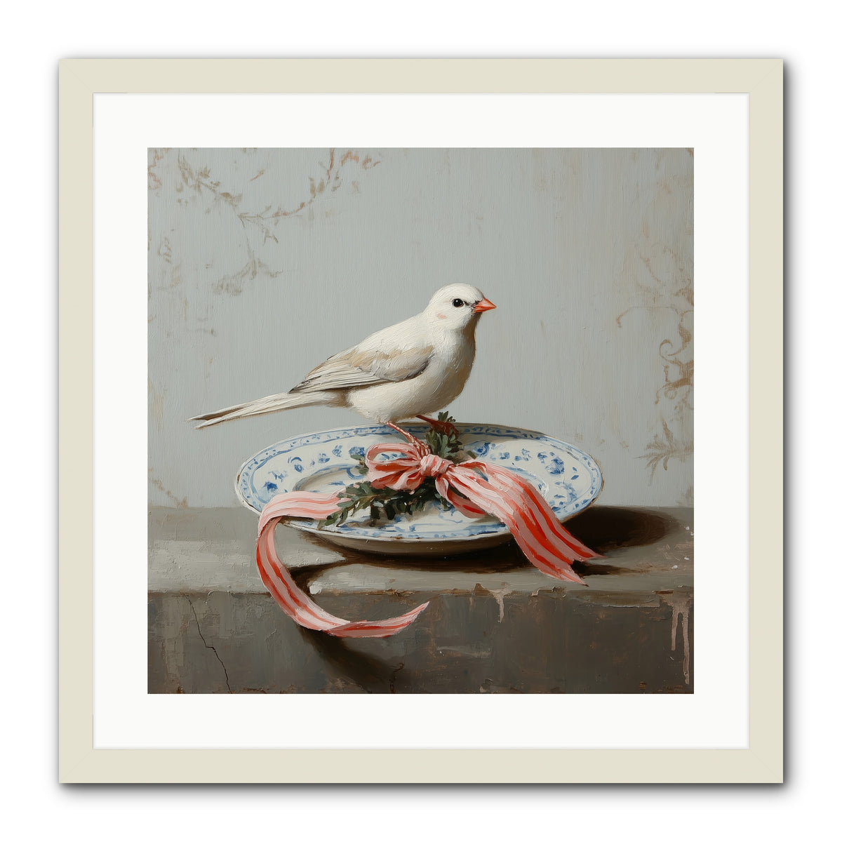 December's Sweet Melody -- Framed Print - White 20x20