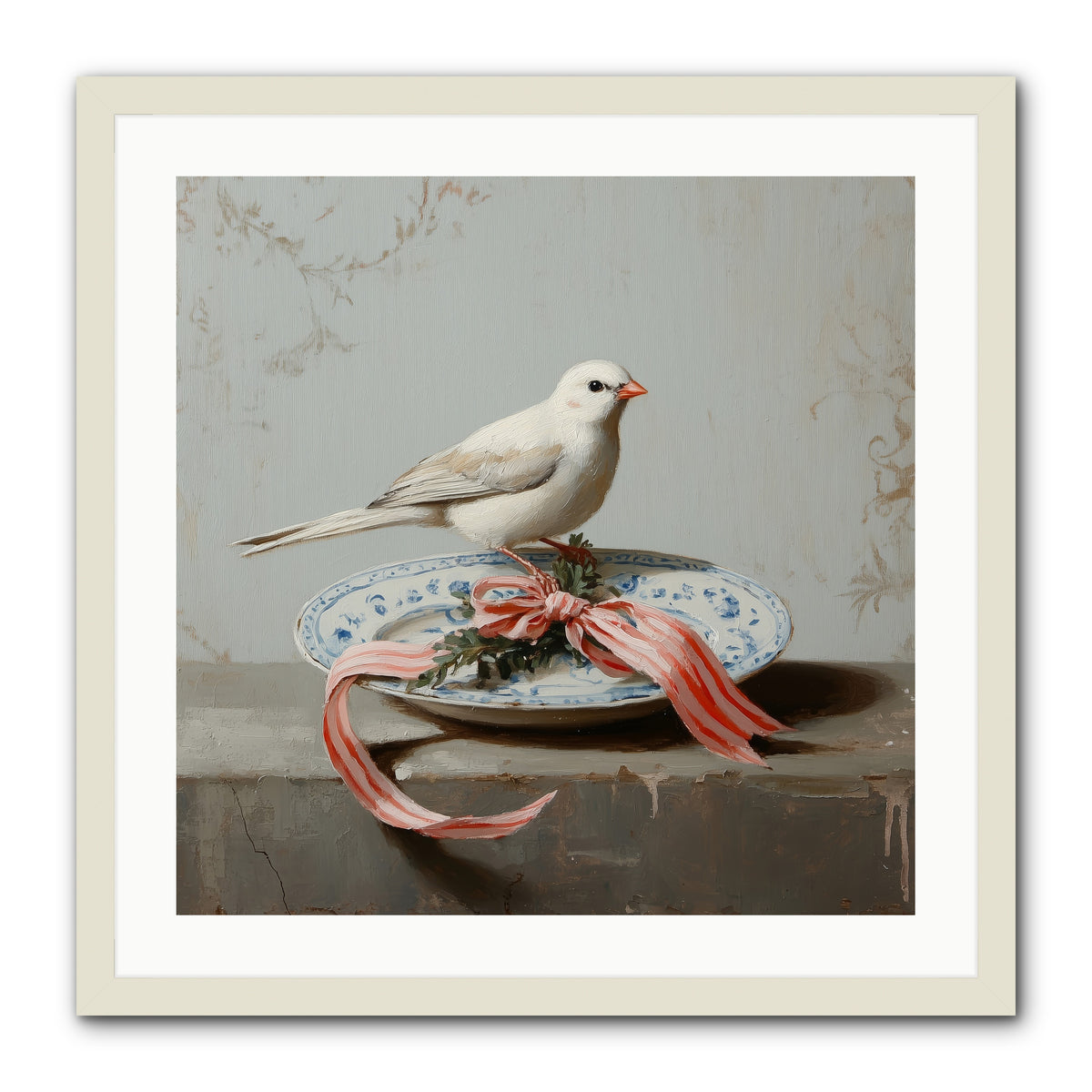 December's Sweet Melody -- Framed Print - White 24x24