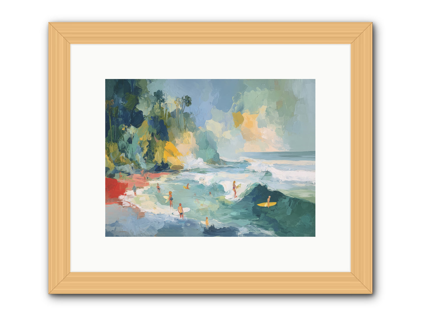 Deep Blue Beckoning -- Framed Print - Natural 12x9