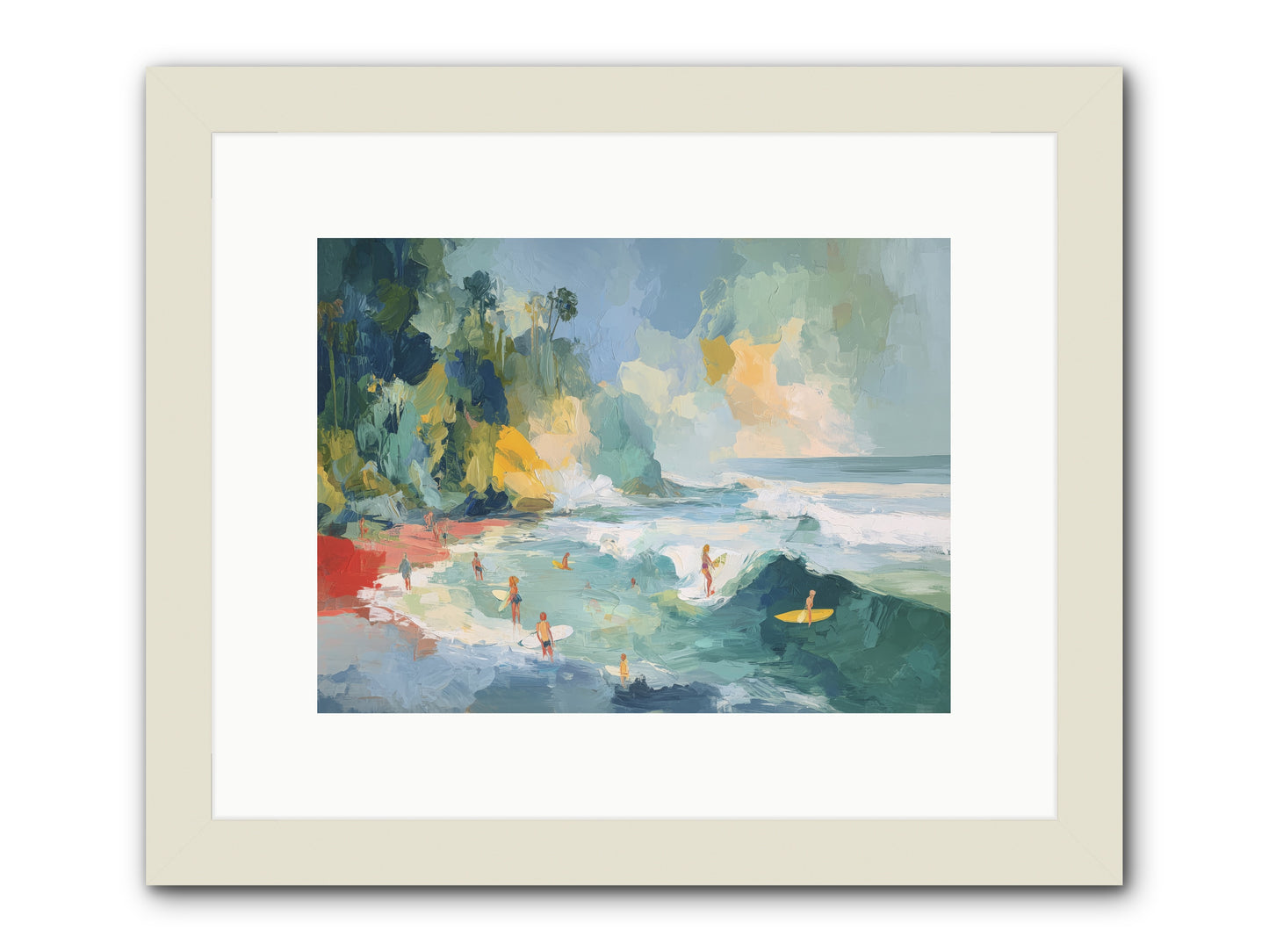 Deep Blue Beckoning -- Framed Print - White 12x9