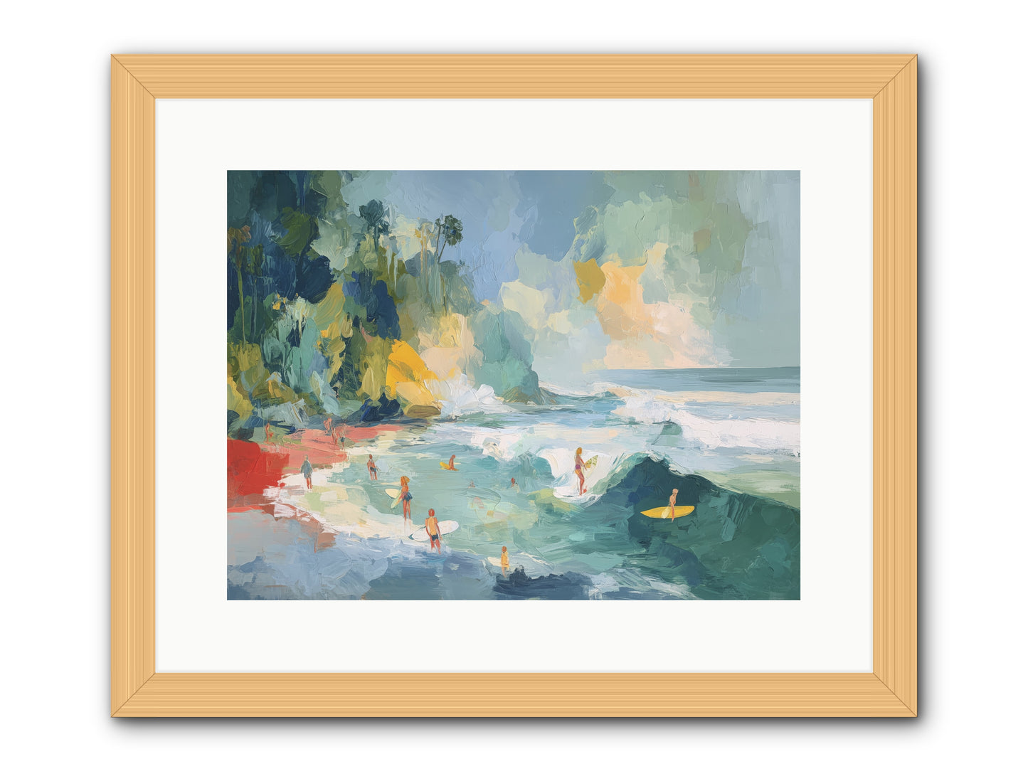 Deep Blue Beckoning -- Framed Print - Natural 16x12
