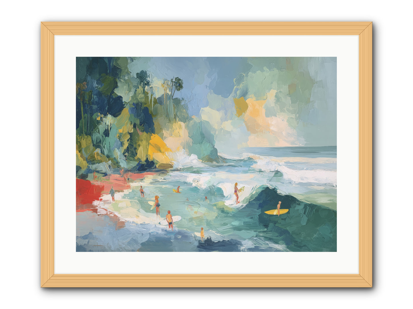 Deep Blue Beckoning -- Framed Print - Natural 24x18