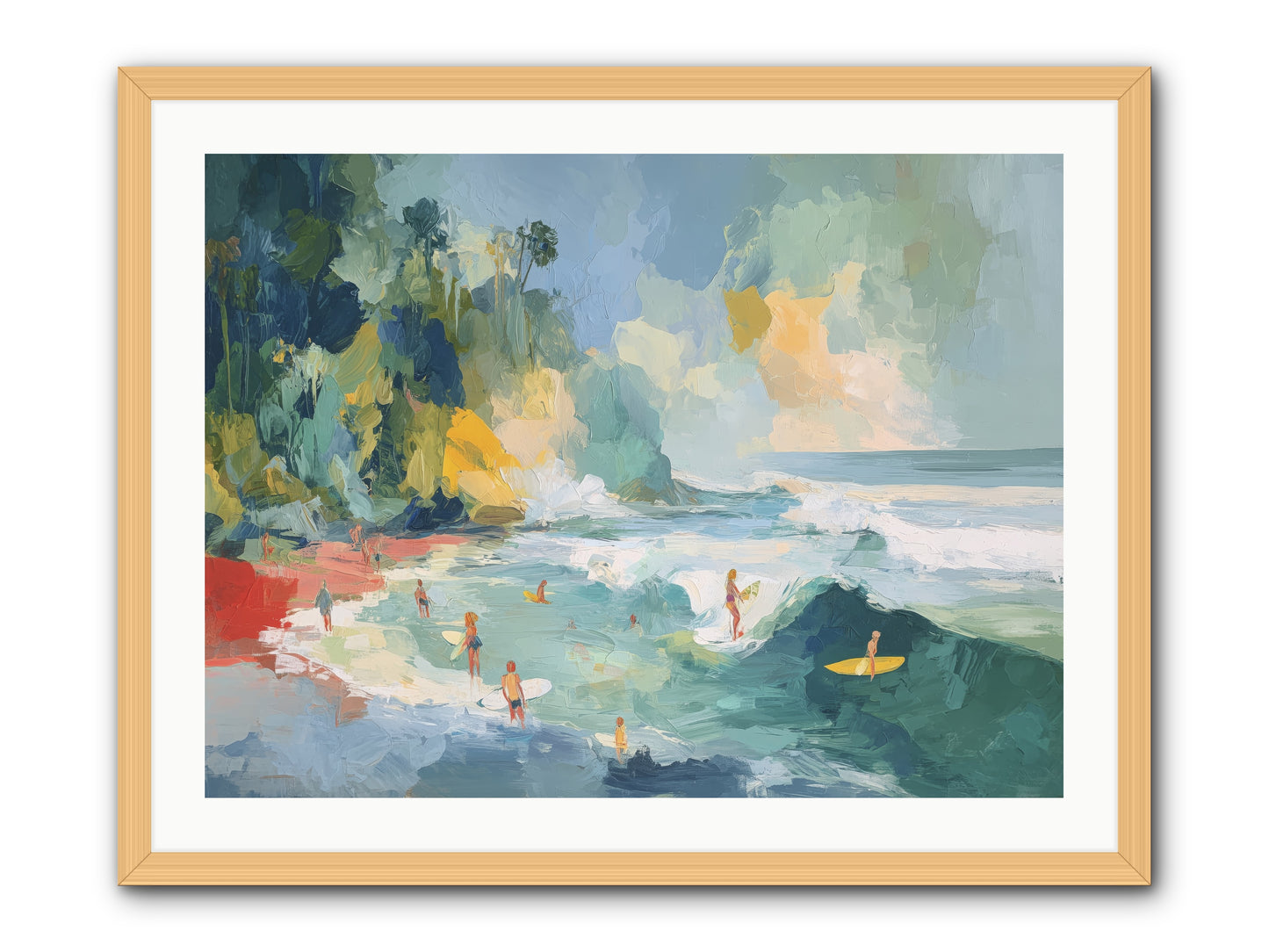 Deep Blue Beckoning -- Framed Print - Natural 32x24