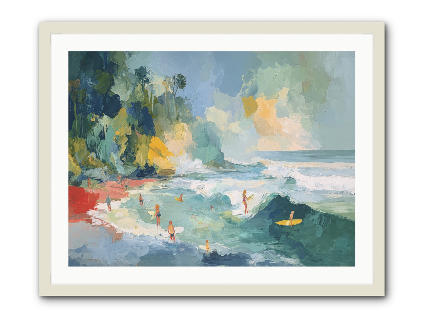 Deep Blue Beckoning -- Framed Print - White 32x24