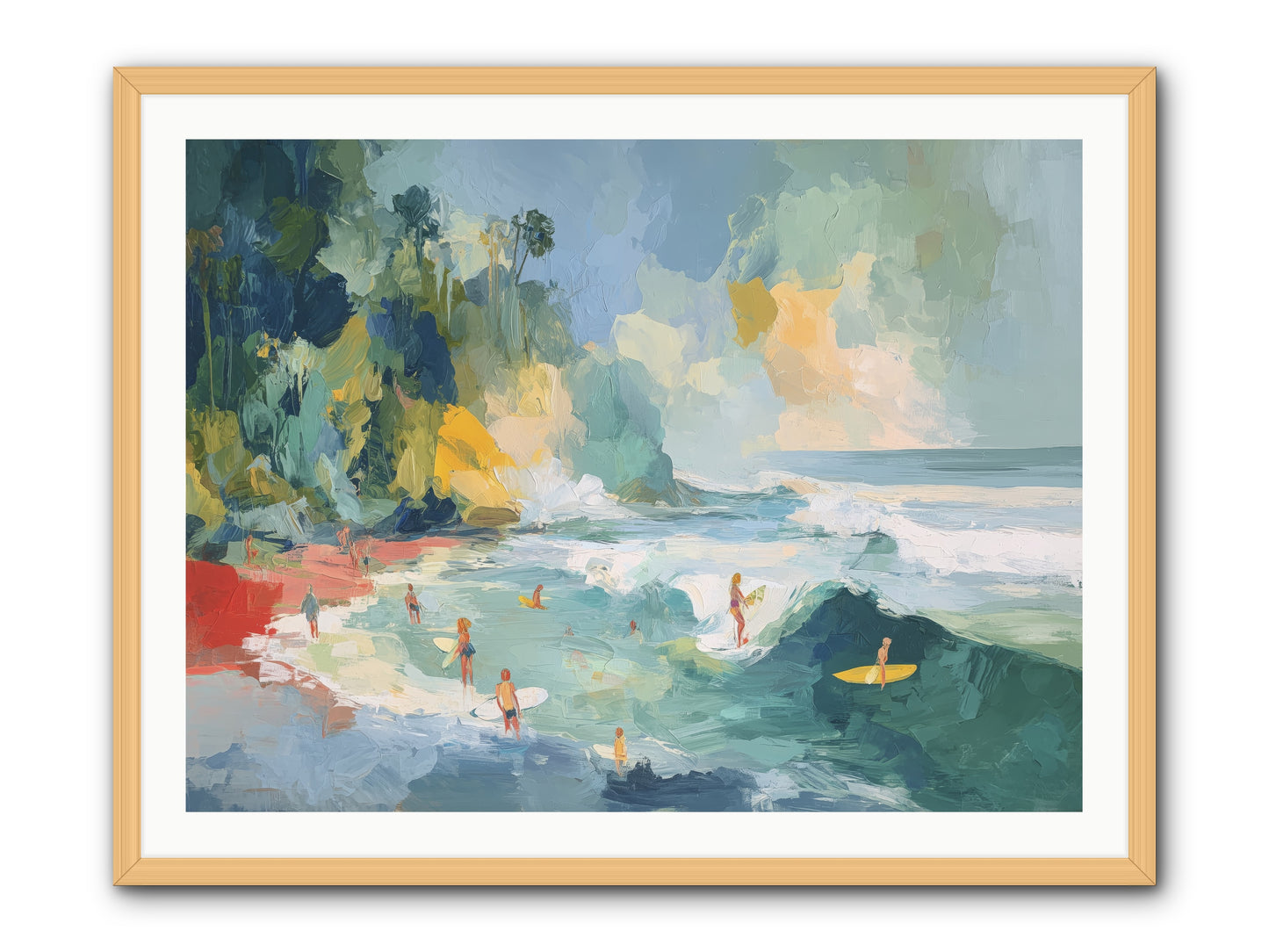 Deep Blue Beckoning -- Framed Print - Natural 40x30
