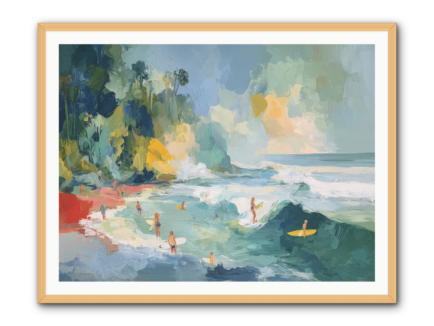 Deep Blue Beckoning -- Framed Print - Natural 48x36