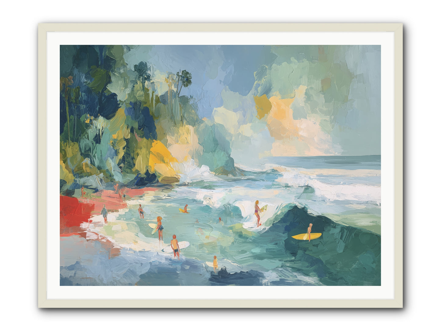 Deep Blue Beckoning -- Framed Print - White 48x36